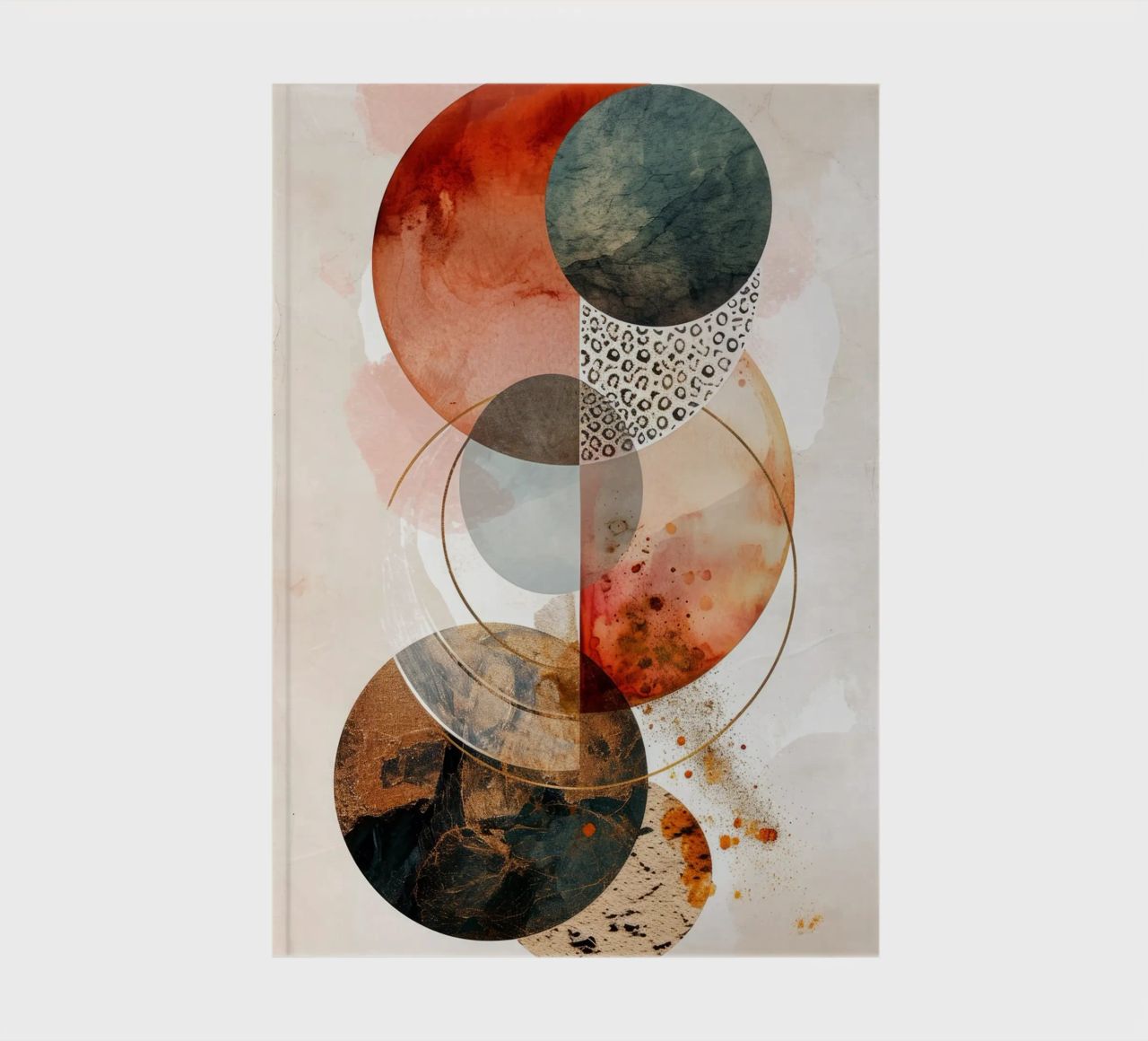 Minimal calm relaxation art notebook by Justyna Jaszke JBJart