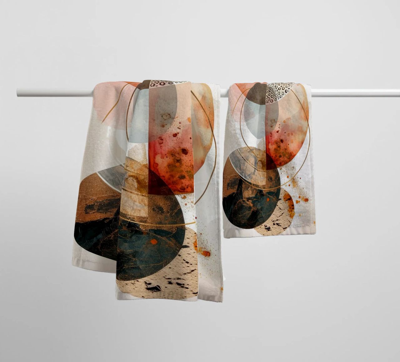 Minimal calm relaxation art towel by Justyna Jaszke JBJart