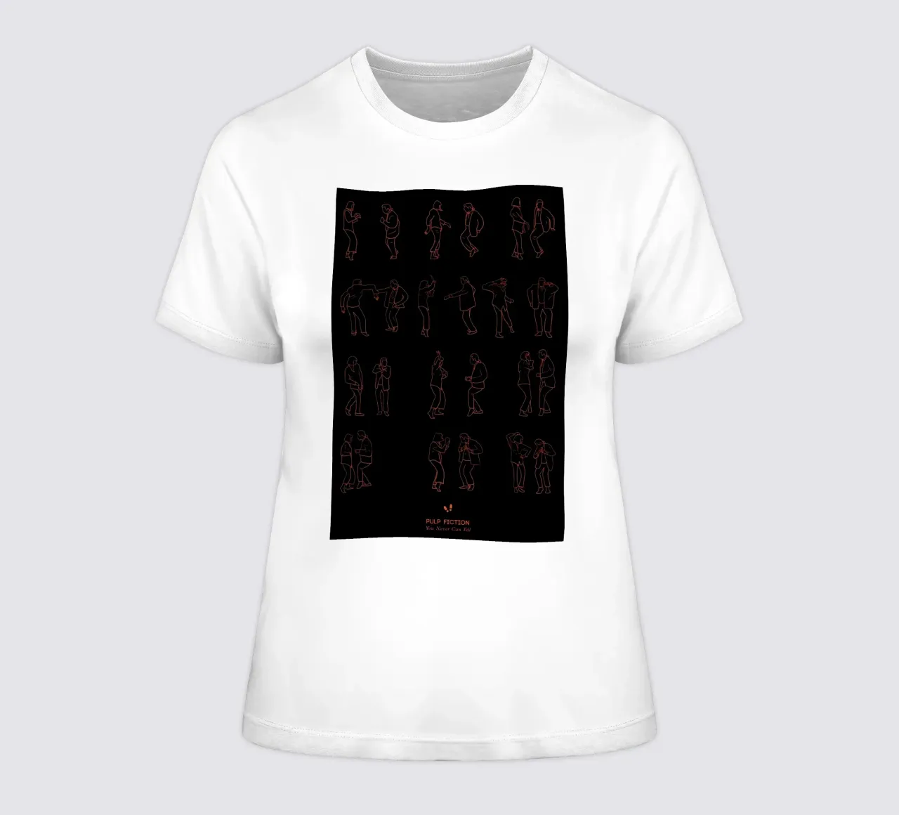 Pulp Fiction - You Never Can Tell women's fitted t-shirt by Niege Borges