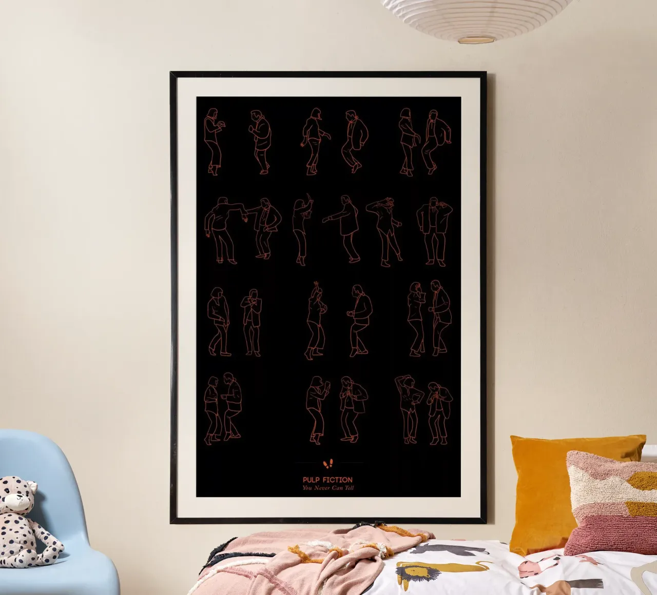 Pulp Fiction - You Never Can Tell poster con telaio in plastica da Niege Borges