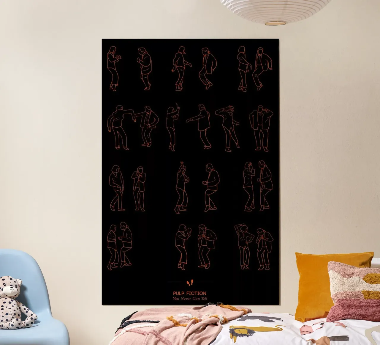 Pulp Fiction - You Never Can Tell poster con telaio in plastica da Niege Borges