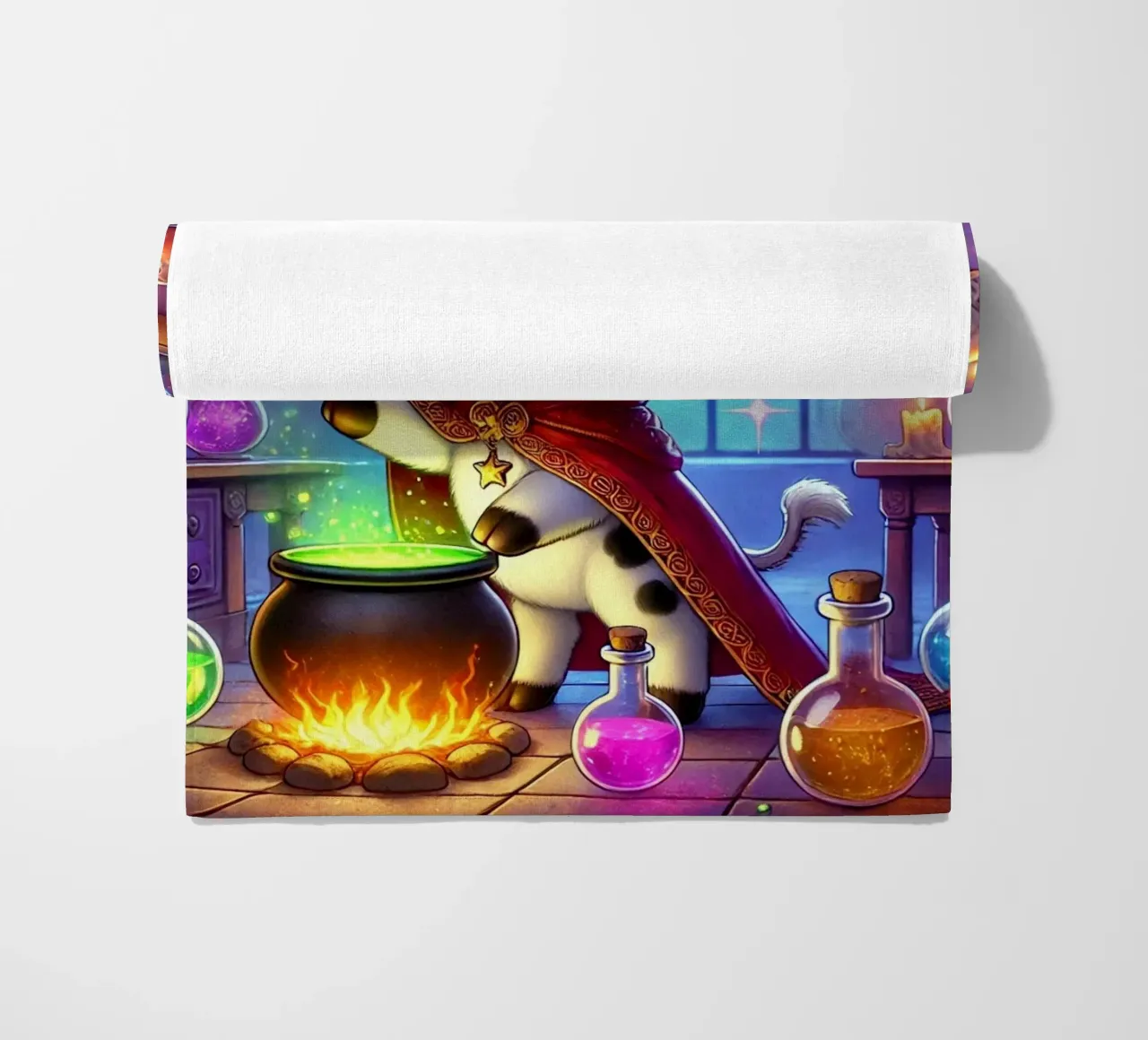 Alchimista magico di mucche da latte telo mare da FluffyToons