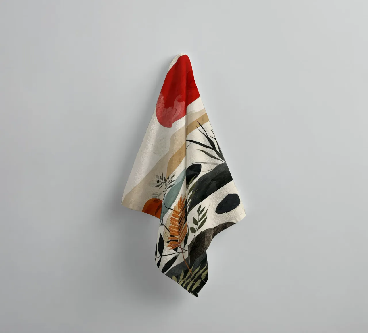Minimal calm relaxation art towel by Justyna Jaszke JBJart