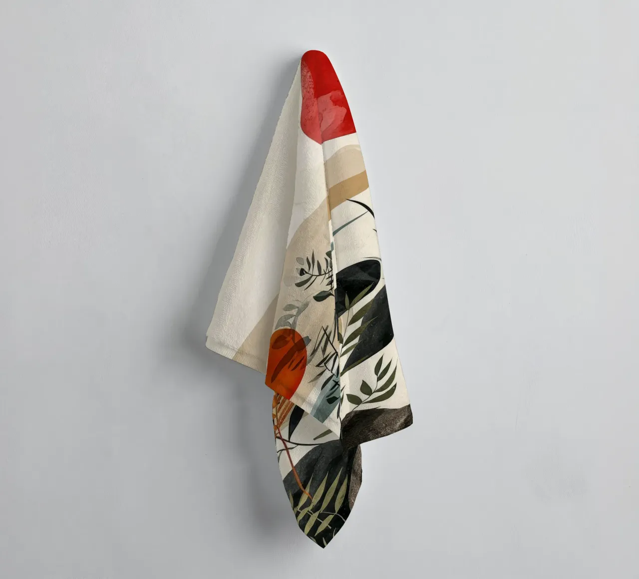 Minimal calm relaxation art towel by Justyna Jaszke JBJart