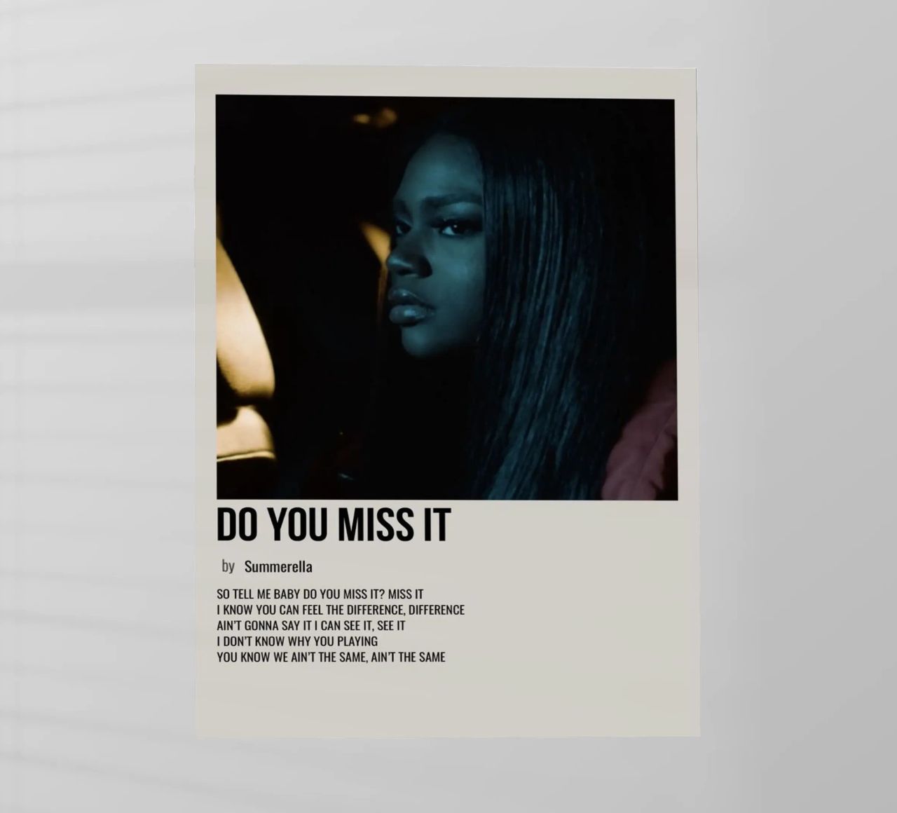 DO YOU MISS IT by Summerella pellicola backlit da SoundStudio