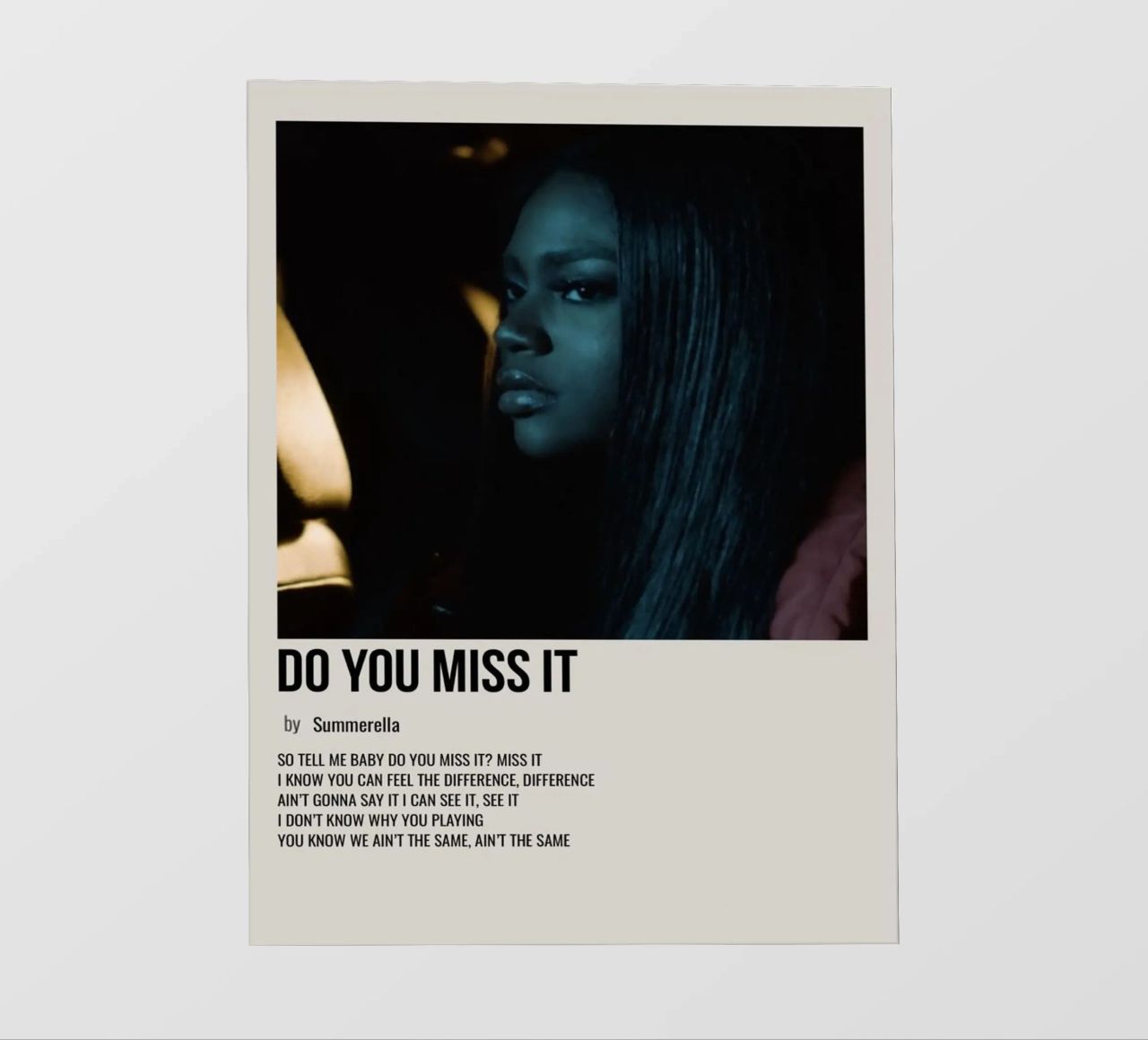 DO YOU MISS IT by Summerella pellicola backlit da SoundStudio