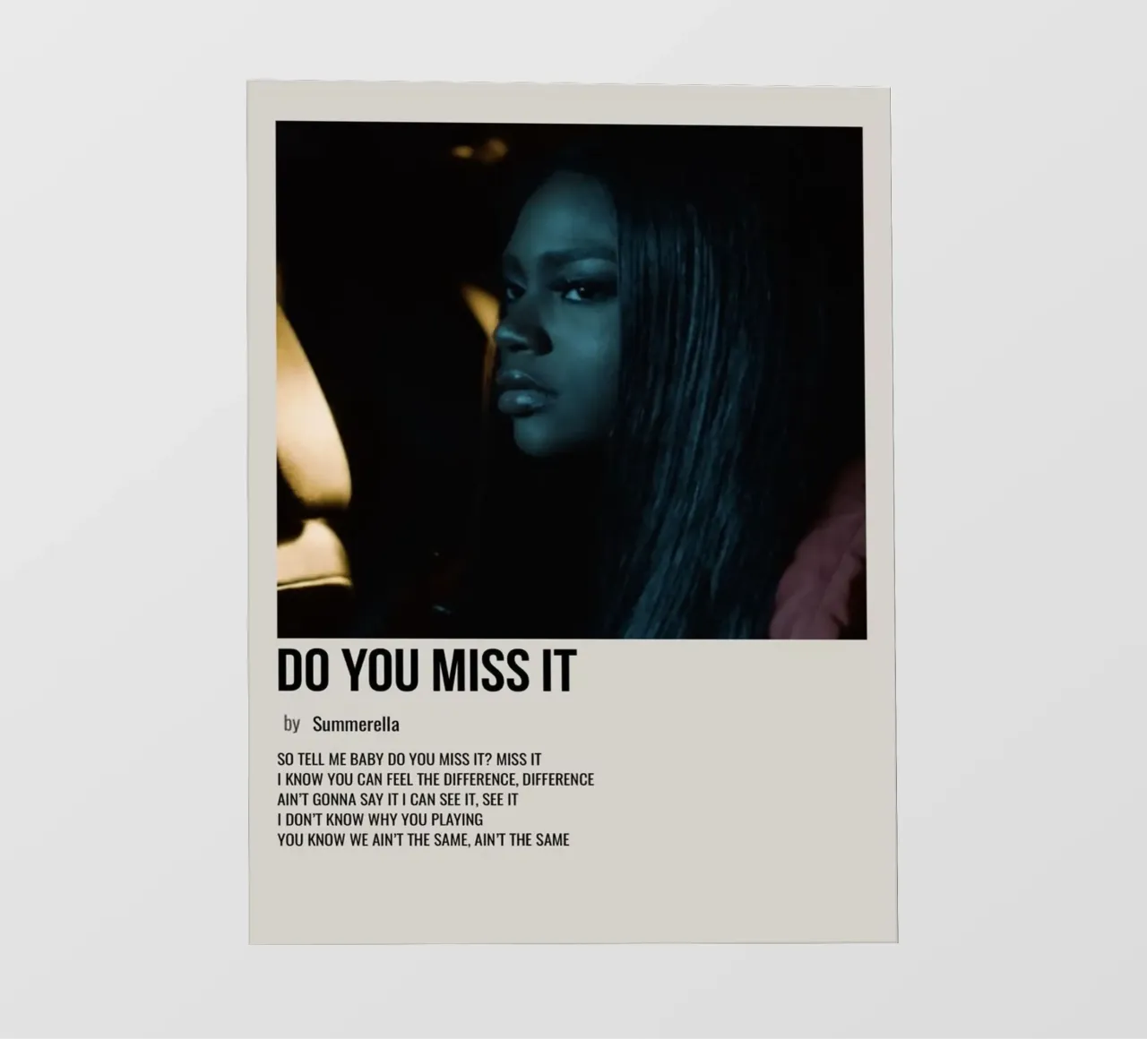 DO YOU MISS IT by Summerella pellicola backlit da SoundStudio