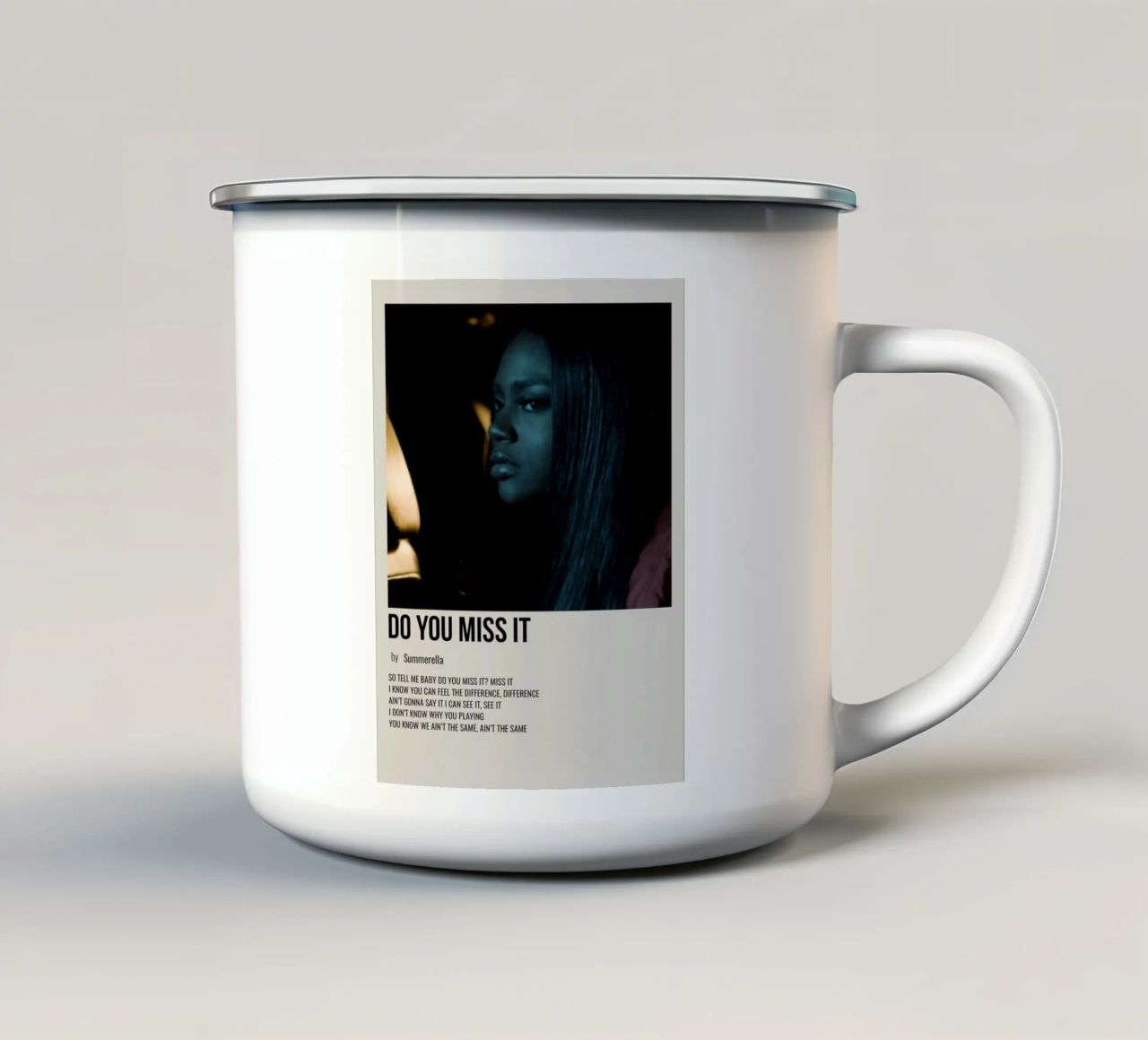DO YOU MISS IT by Summerella tazza in smalto da SoundStudio