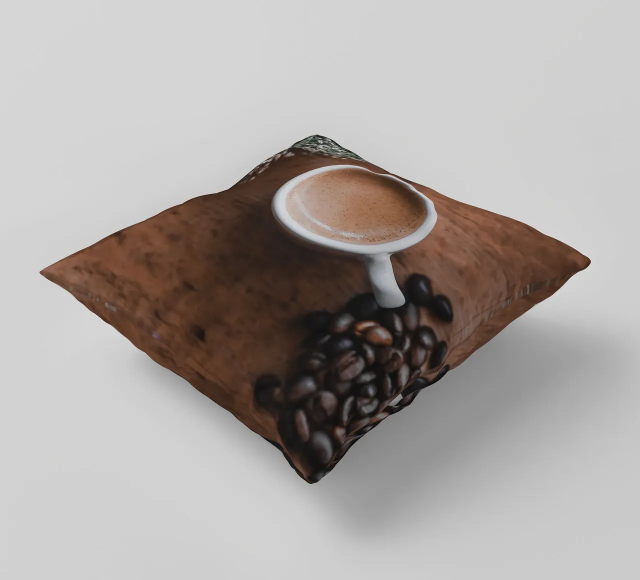 Mediterraner Espresso mit Lavendel cuscino da Carinaprint