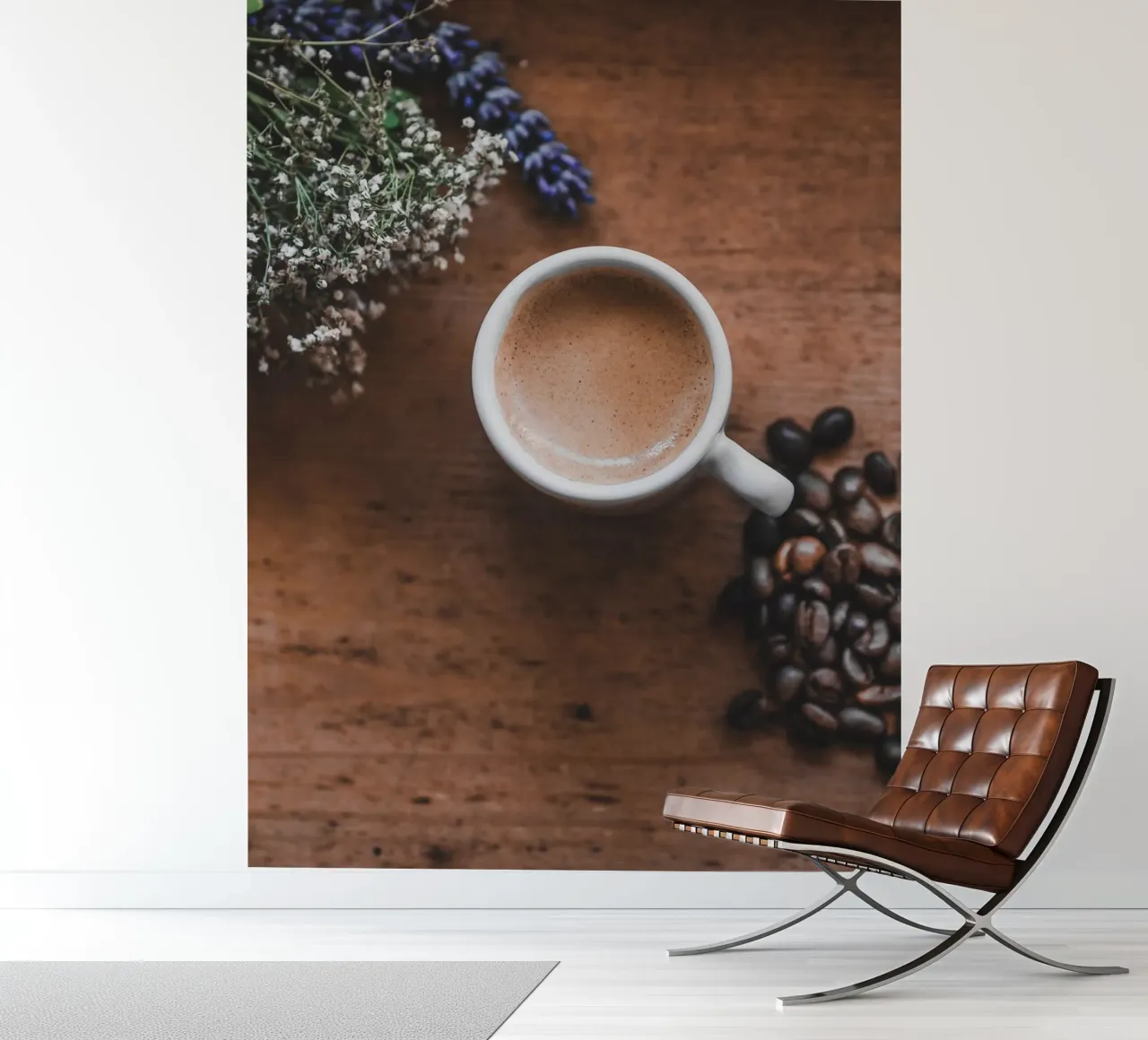 Mediterraner Espresso mit Lavendel photo wallpaper by Carinaprint