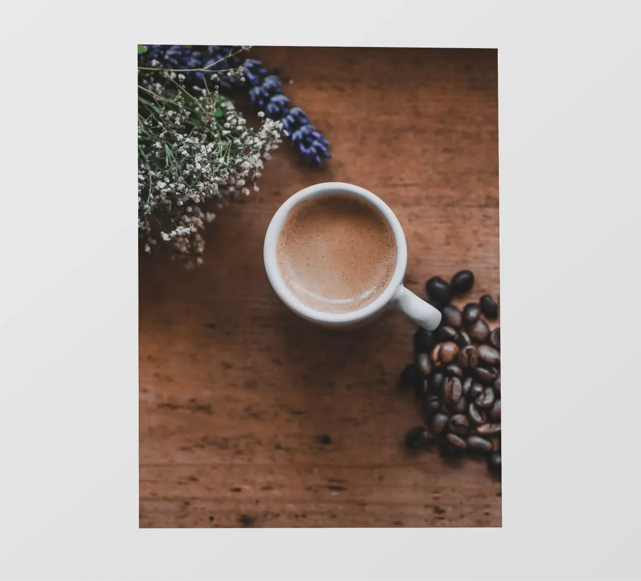 Mediterraner Espresso mit Lavendel photo wallpaper by Carinaprint