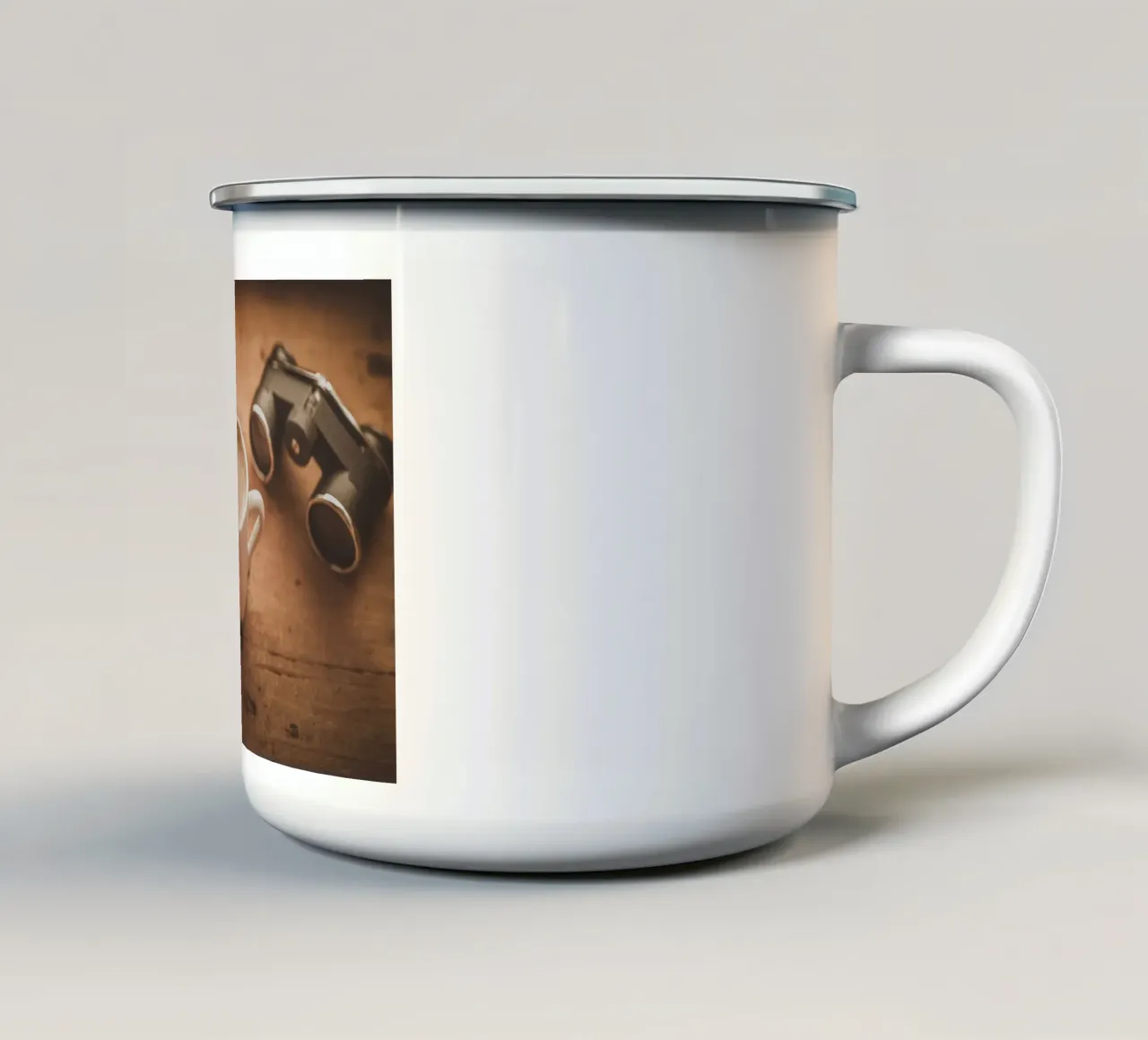 Retro Mediterraner Espresso tazza in smalto da Carinaprint