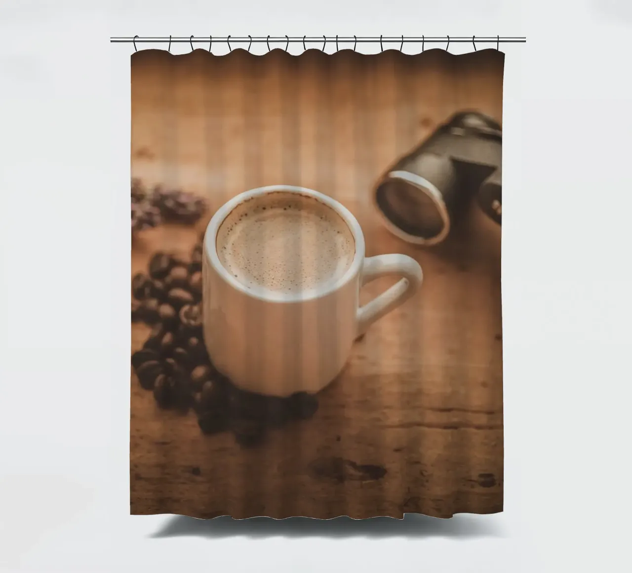 Retro Mediterraner Espresso tenda da doccia da Carinaprint