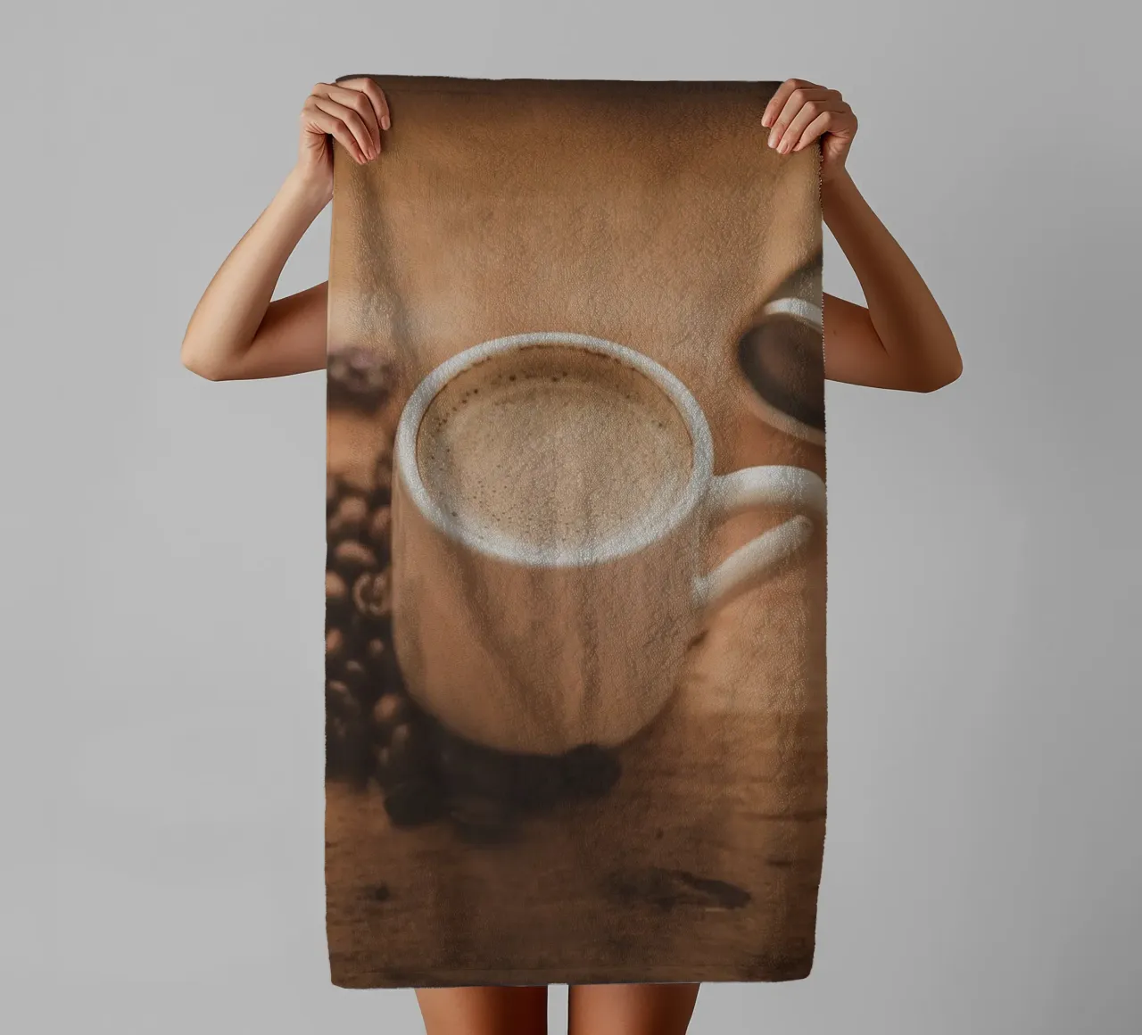 Retro Mediterraner Espresso asciugamano da bagno da Carinaprint
