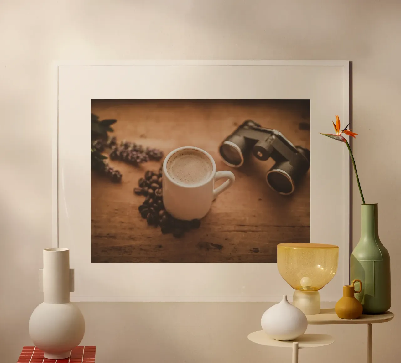 Retro Mediterraner Espresso carta hahnemühle da Carinaprint