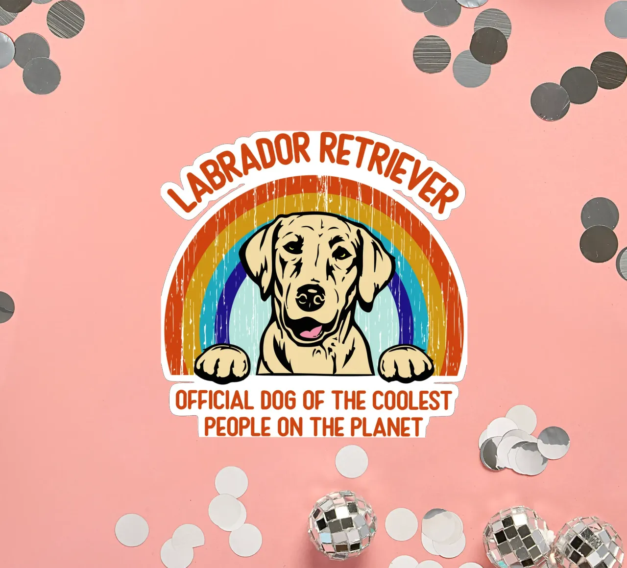 cane labrador retriever delle persone più cool del pianeta adesivo da ririedis