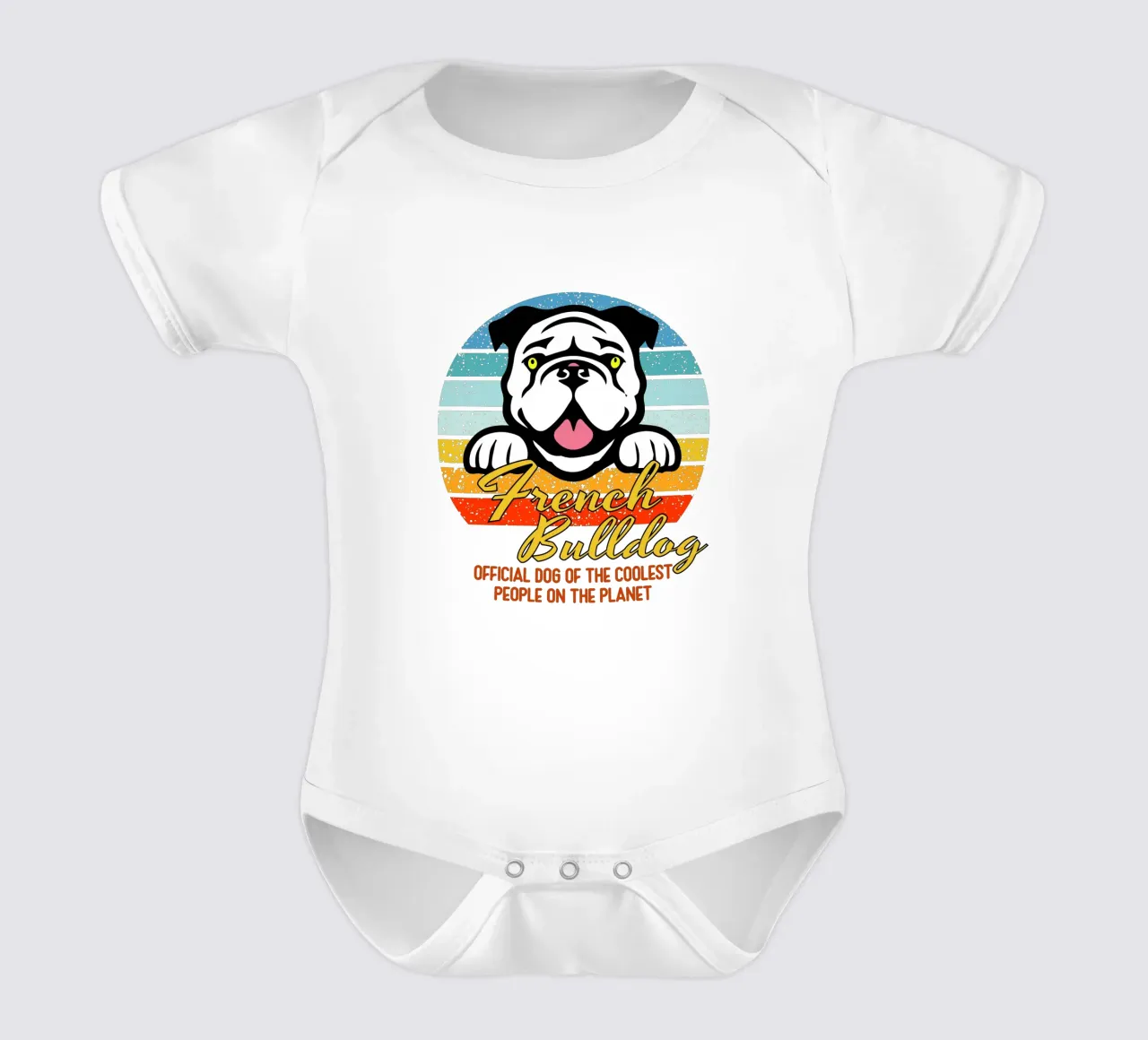 bulldog francese ufficiale delle persone più cool del pianeta body neonato maniche corte da ririedis