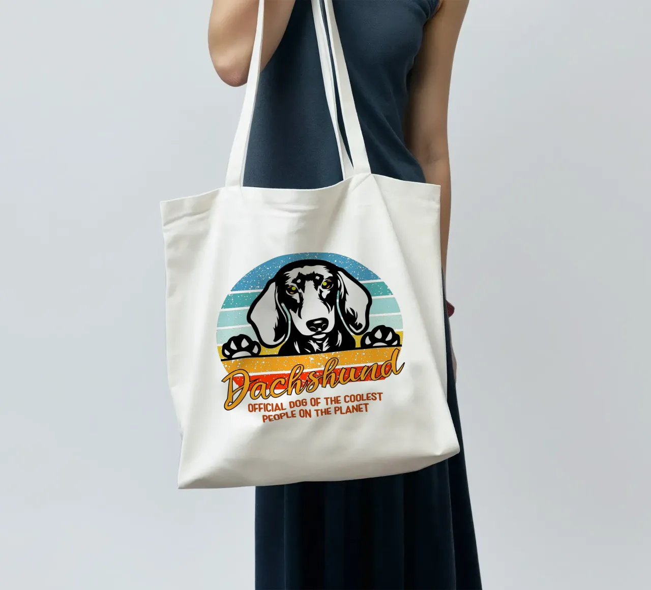 dachsund cane ufficiale delle persone più cool del pianeta borsa in juta da ririedis