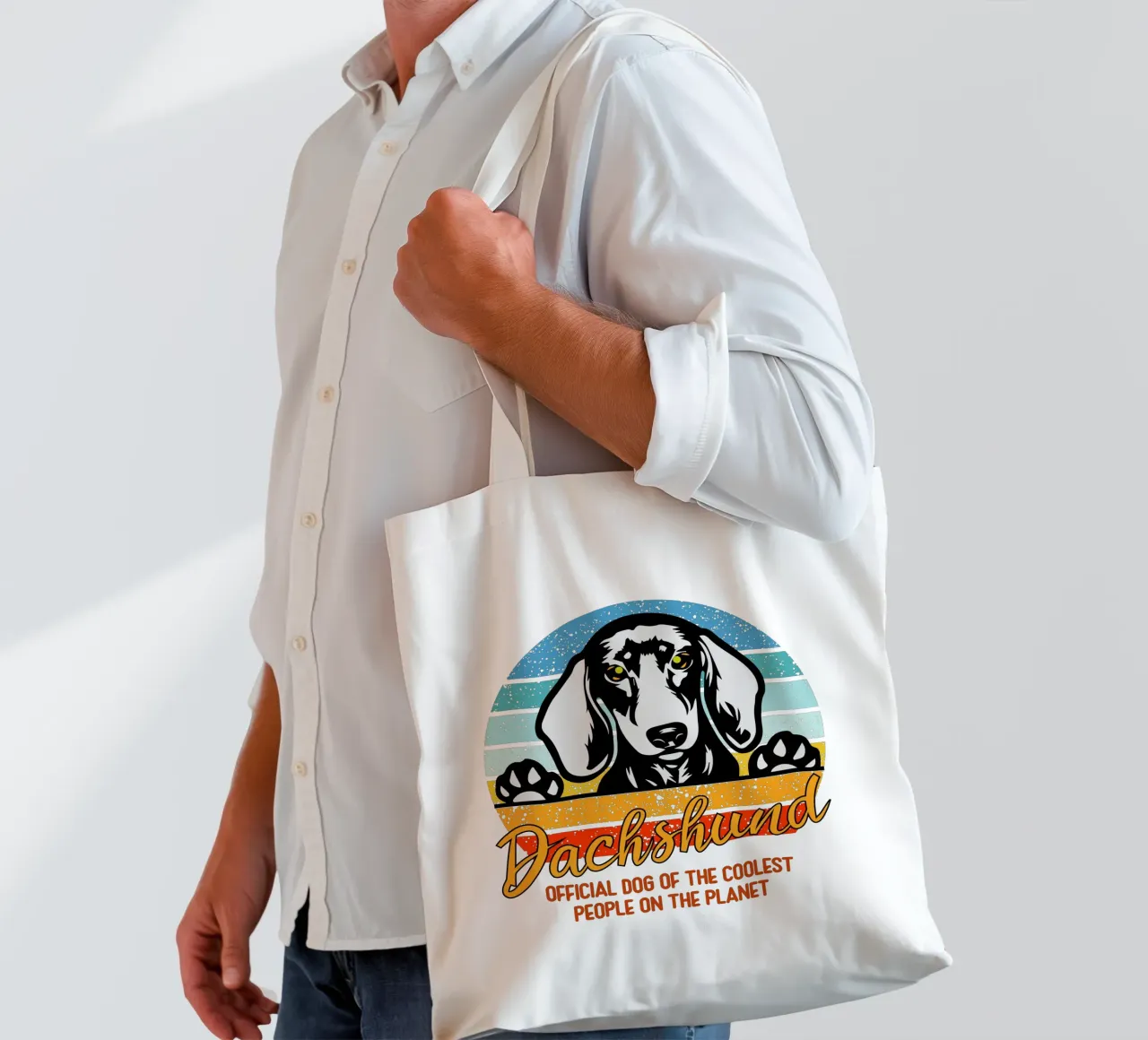 dachsund cane ufficiale delle persone più cool del pianeta borsa in juta da ririedis