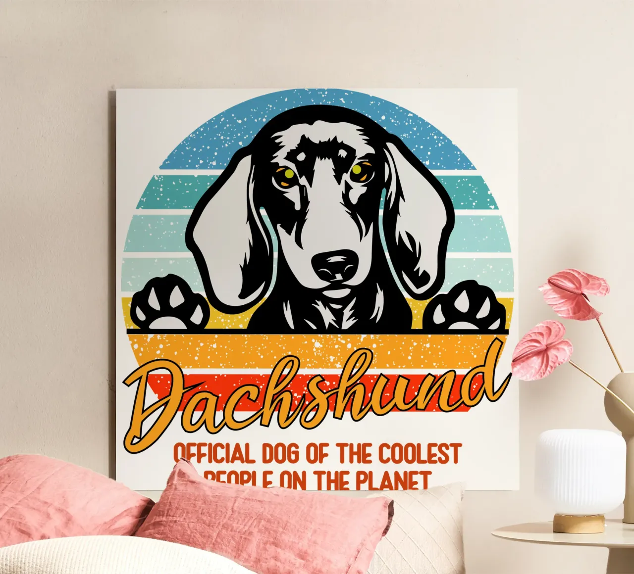 dachsund cane ufficiale delle persone più cool del pianeta alluminio dibond da ririedis