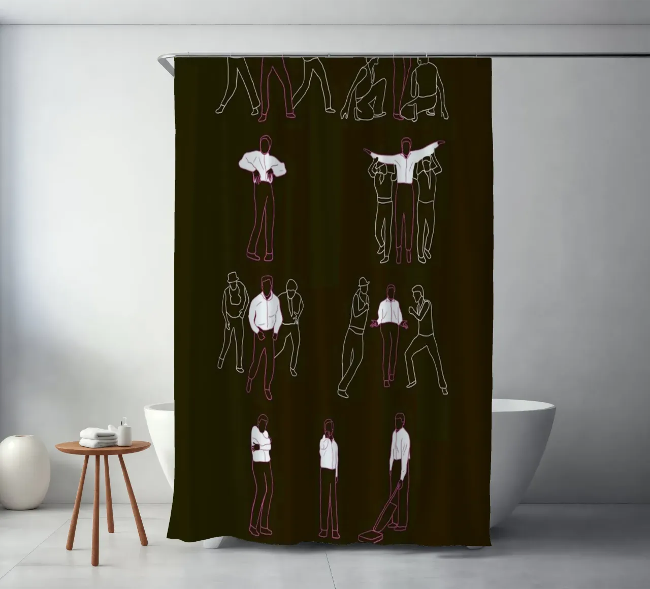 Six Feet Under - David Fisher shower curtain by Niege Borges