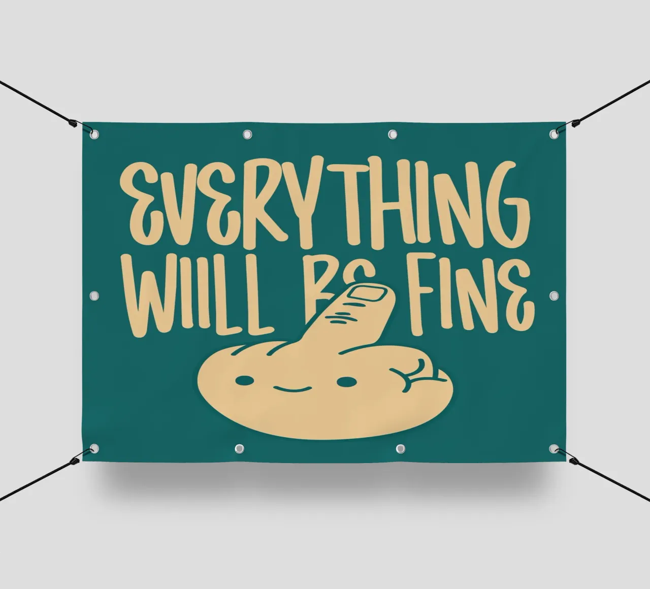 Everything Will Be Fine telo in pvc da WORD & WONDER
