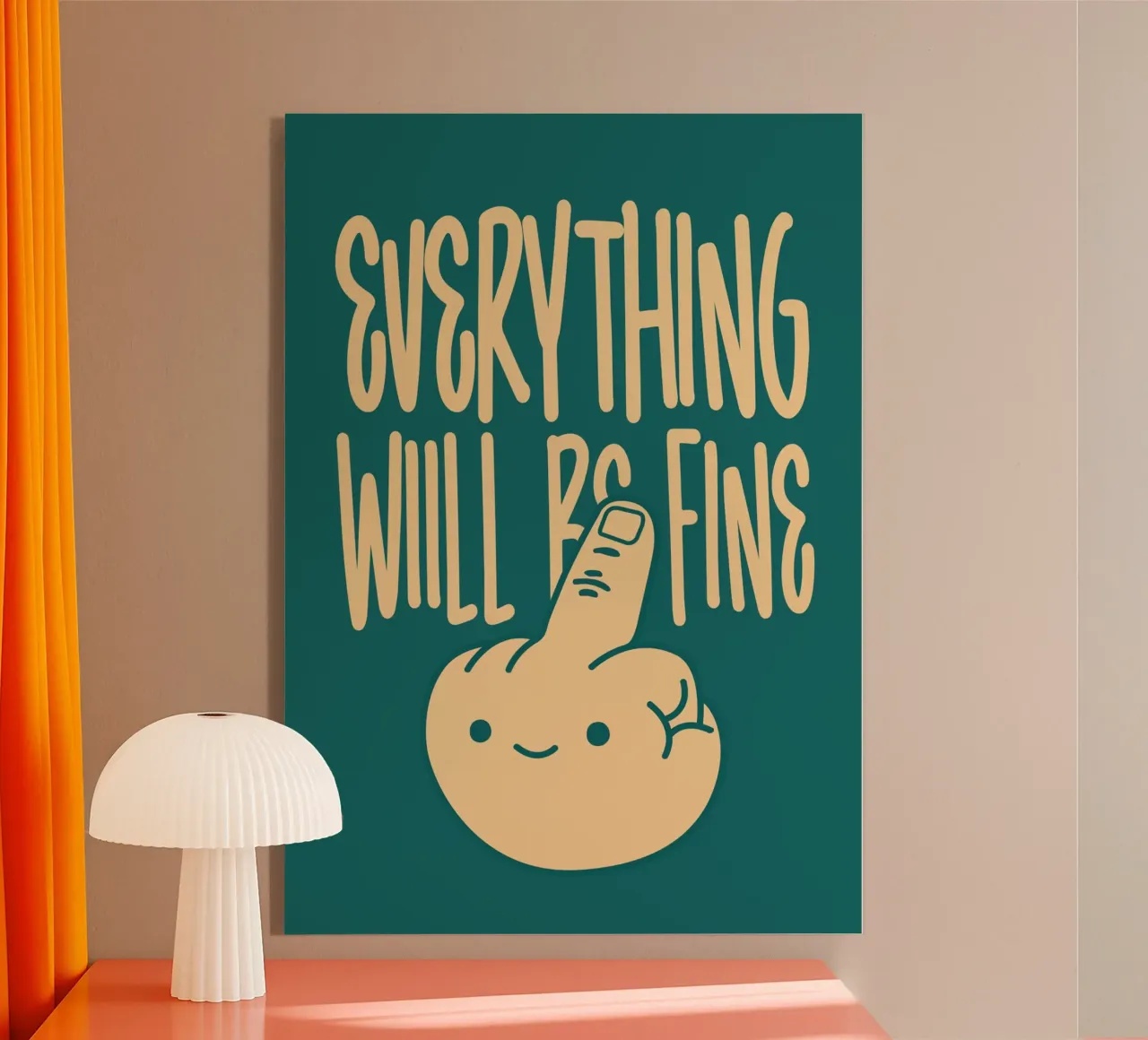 Everything Will Be Fine plexiglass da WORD & WONDER