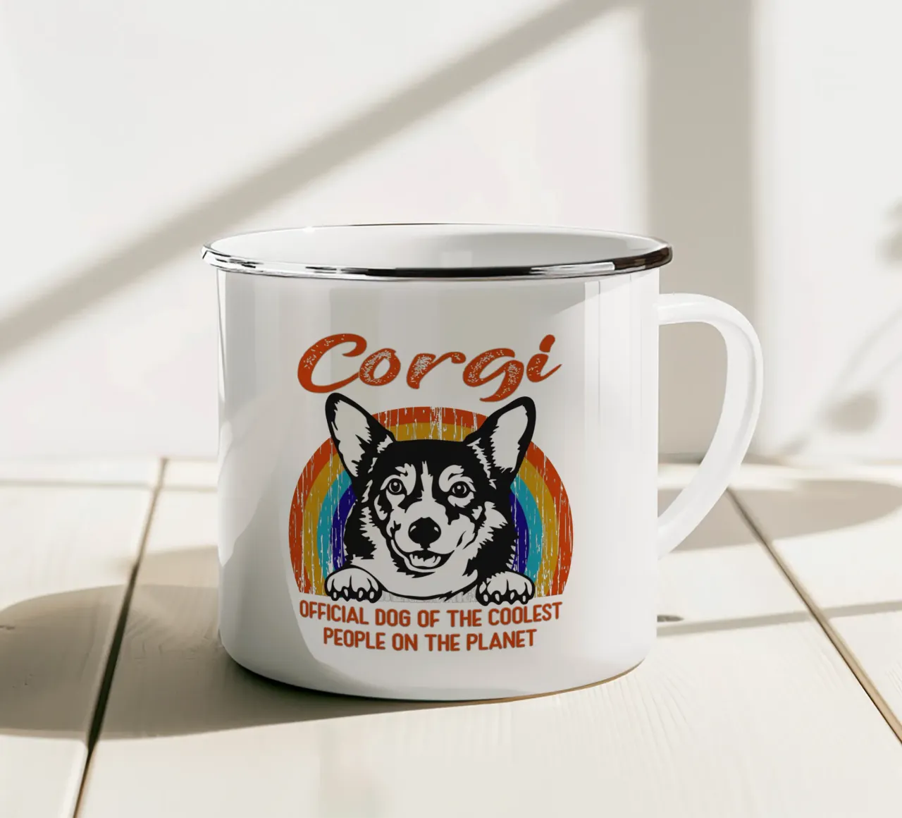 corgi cane ufficiale delle persone più cool del pianeta tazza in smalto da ririedis