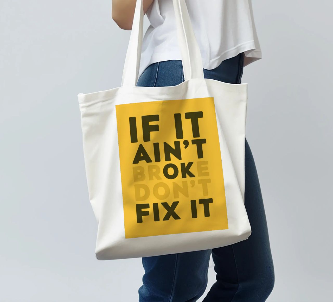 If It Aint't Broke Don't Fix It borsa in juta da WORD & WONDER