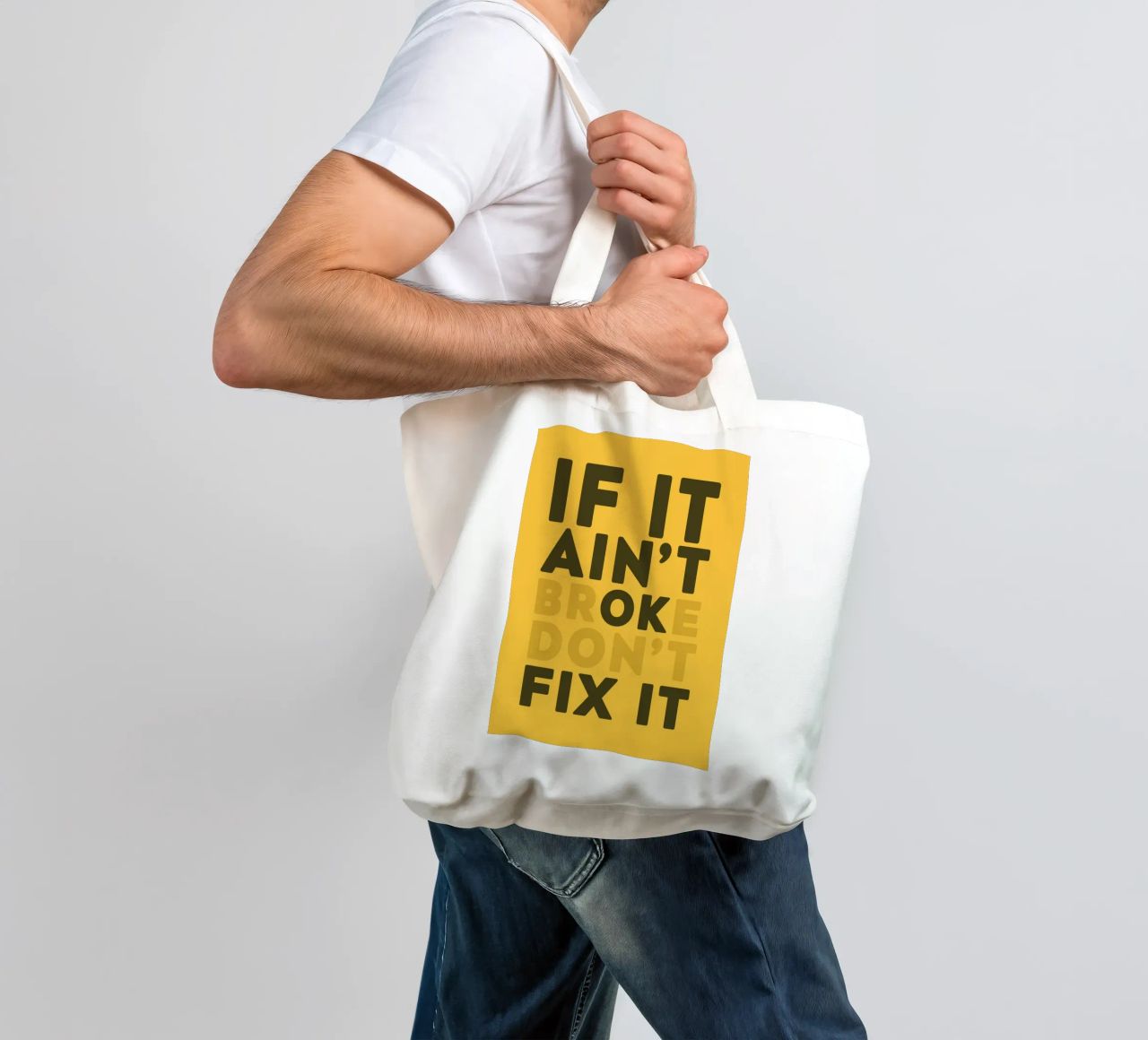 If It Aint't Broke Don't Fix It borsa in juta da WORD & WONDER