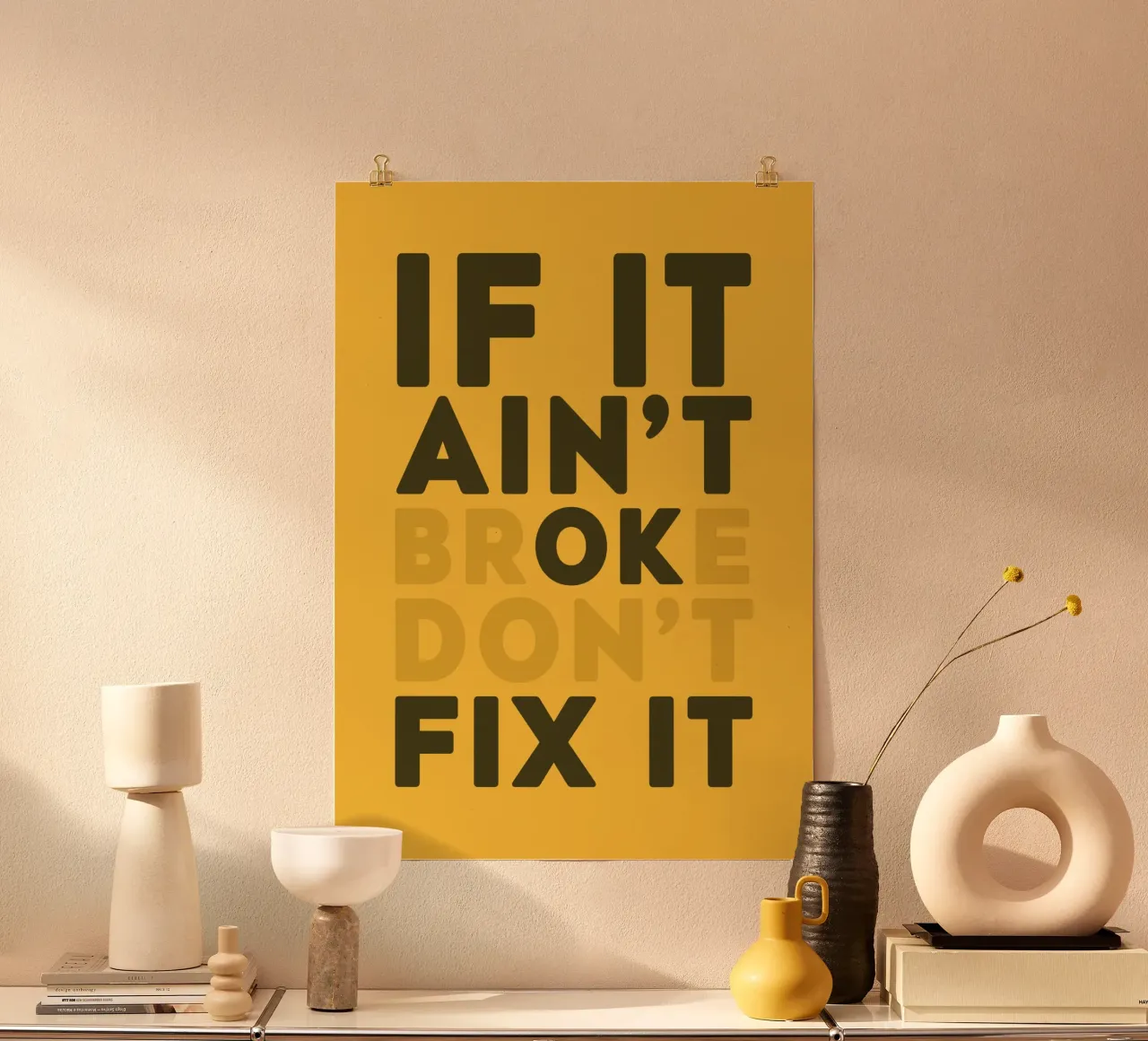 If It Aint't Broke Don't Fix It carta hahnemühle da WORD & WONDER