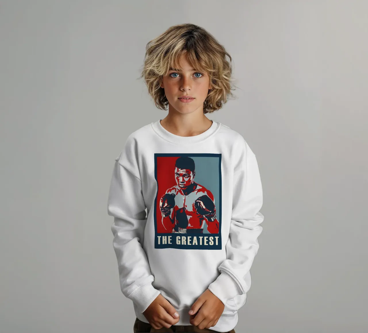 mohammad ali felpa bambino da HopeStudio