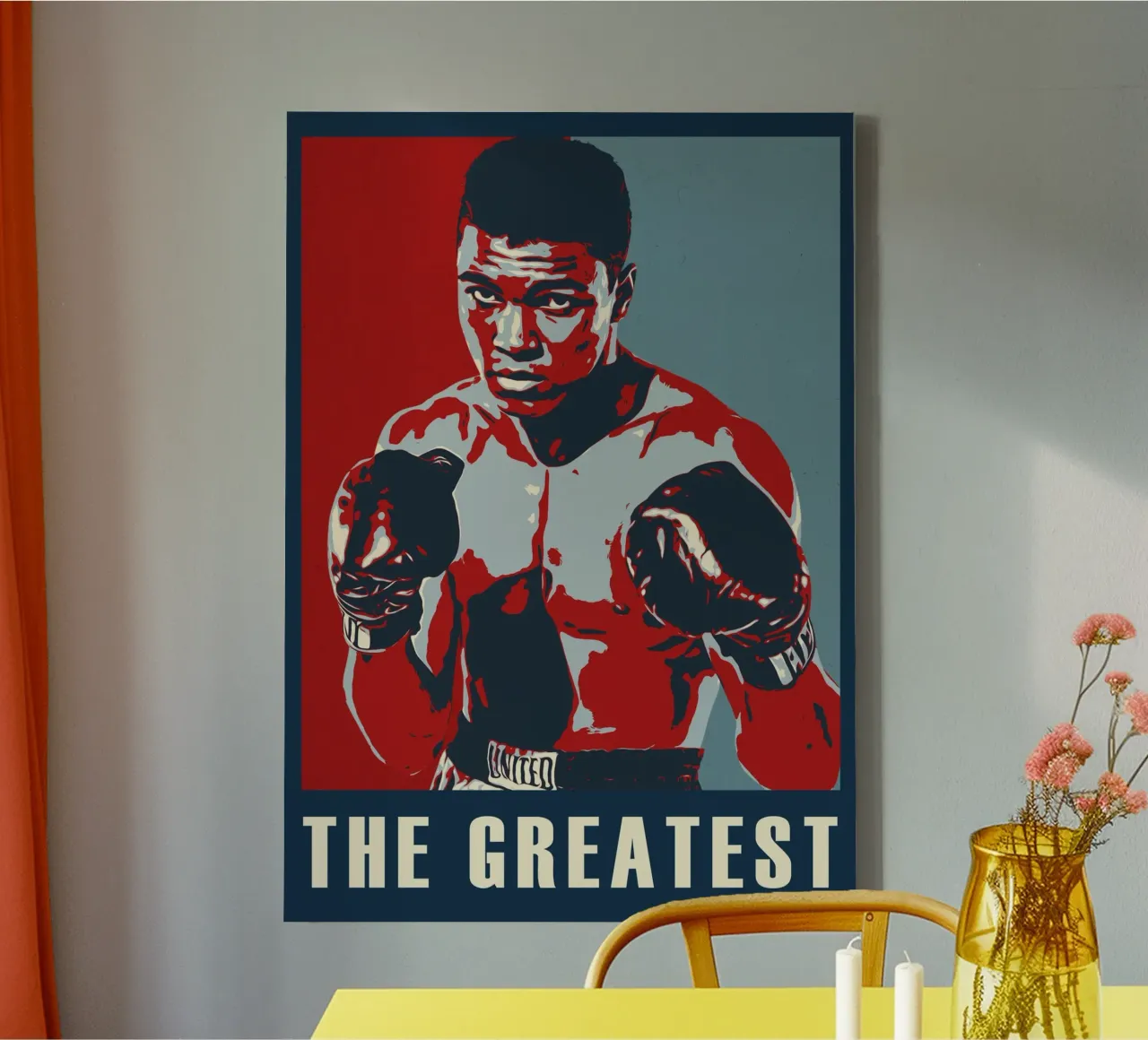 mohammad ali tela con Cornice a cassetta da HopeStudio