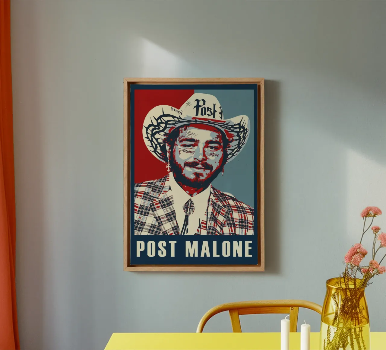 Post Malone tela con Cornice a cassetta da HopeStudio