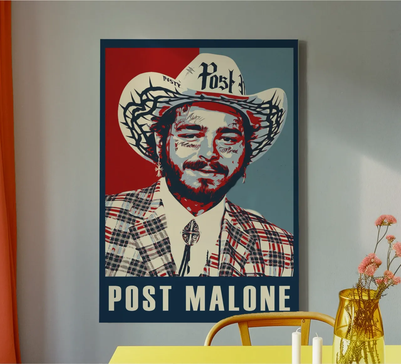 Post Malone tela con Cornice a cassetta da HopeStudio