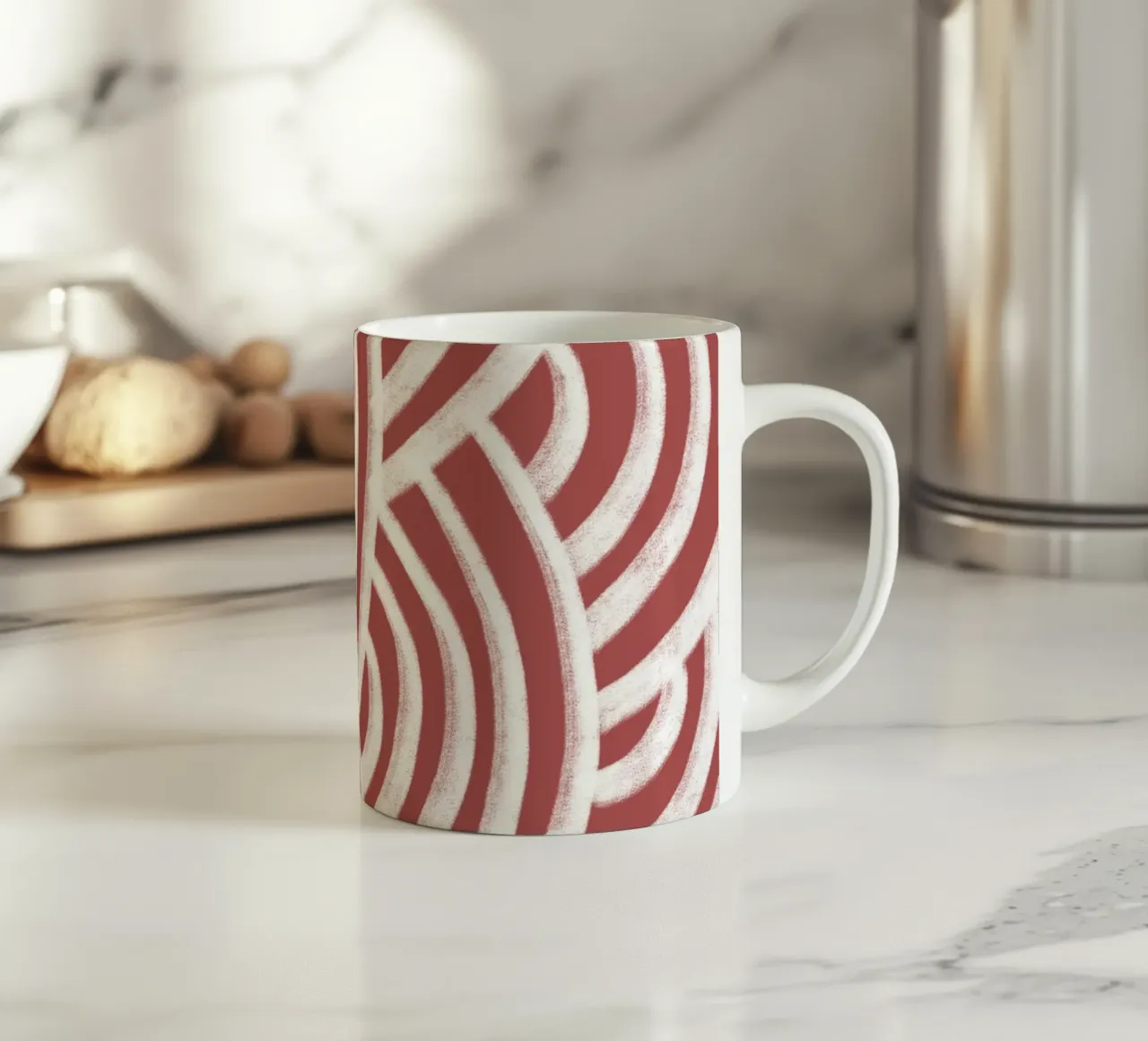 Line study II - red tazza in ceramica da BAINAI