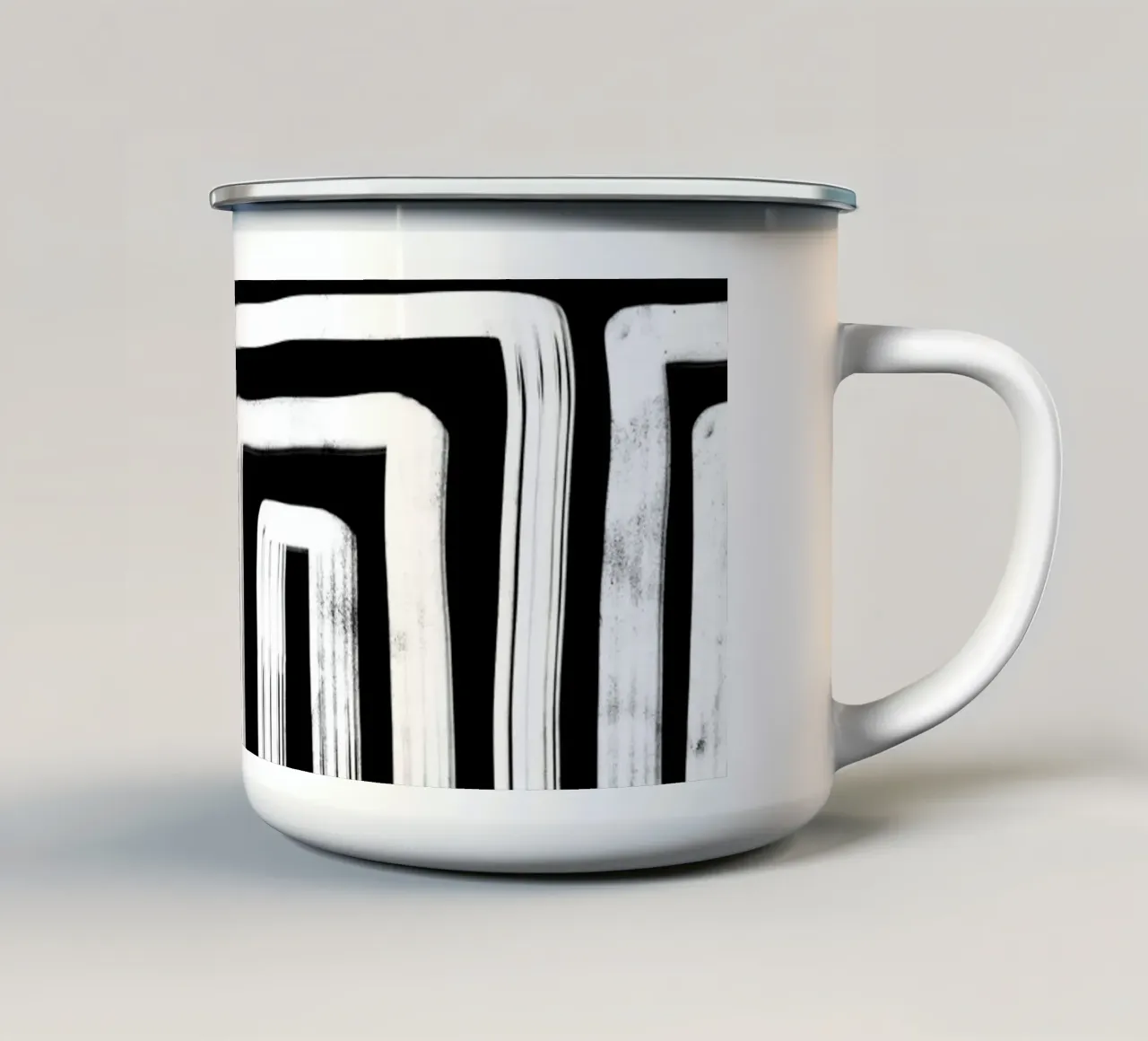 Line study I - black tazza in smalto da BAINAI