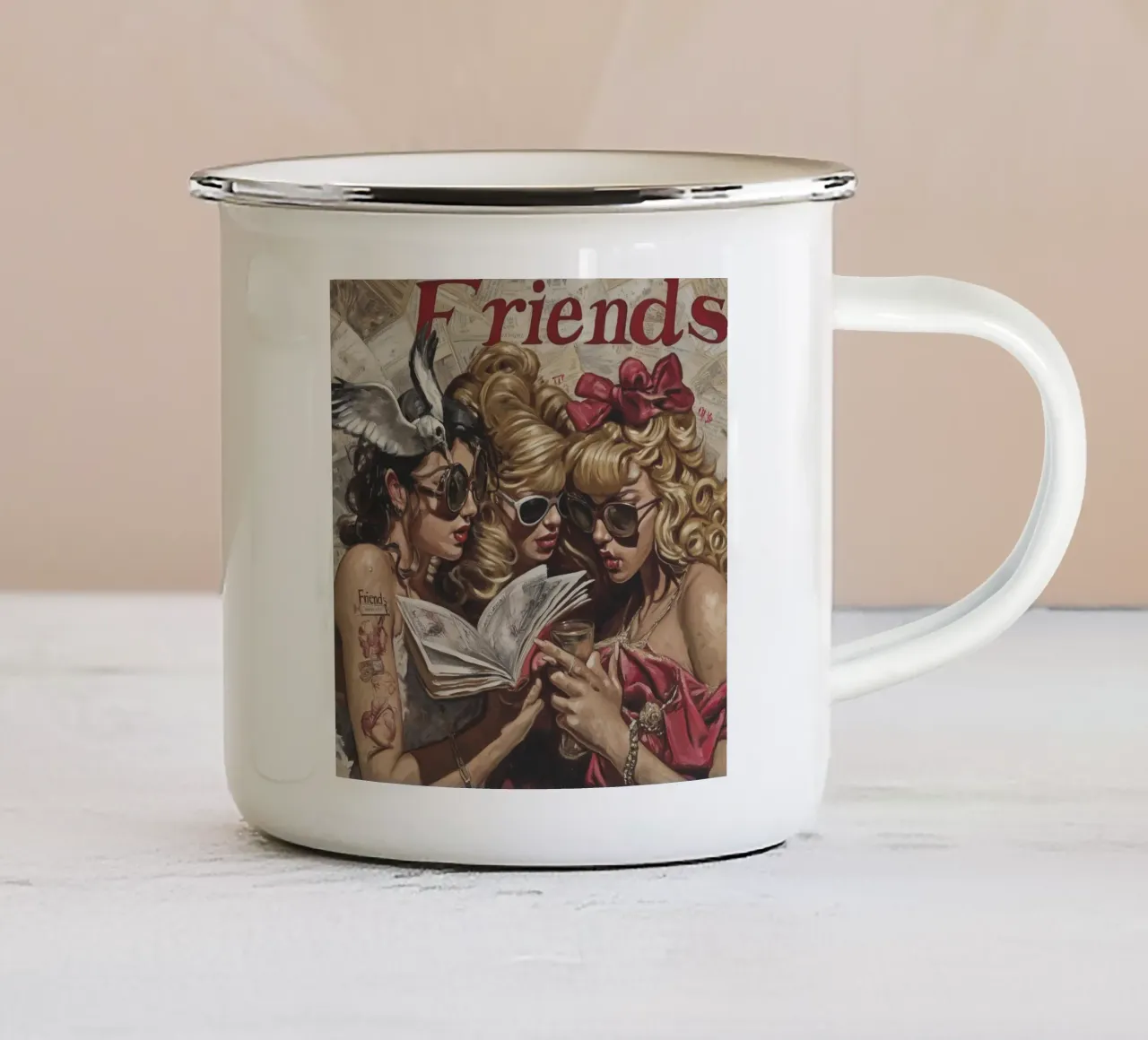 Amici per sempre (2) tazza in smalto da Motivate-Today
