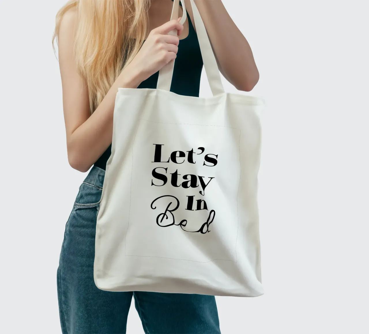 Let's Stay In Bed borsa in juta da WORD & WONDER