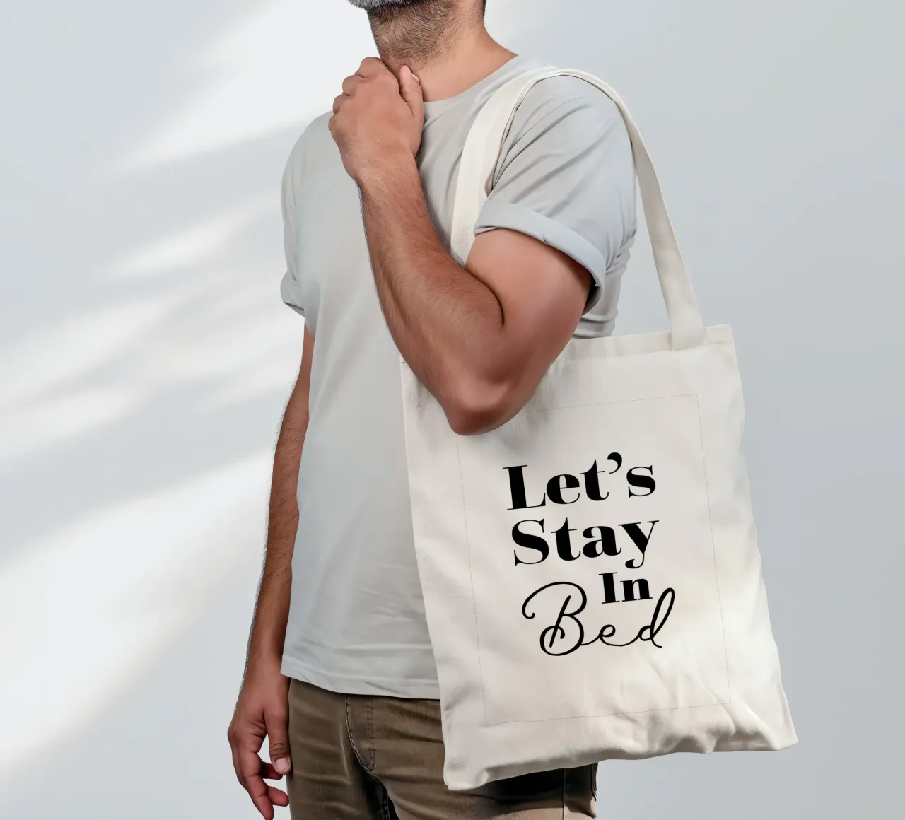 Let's Stay In Bed borsa in juta da WORD & WONDER