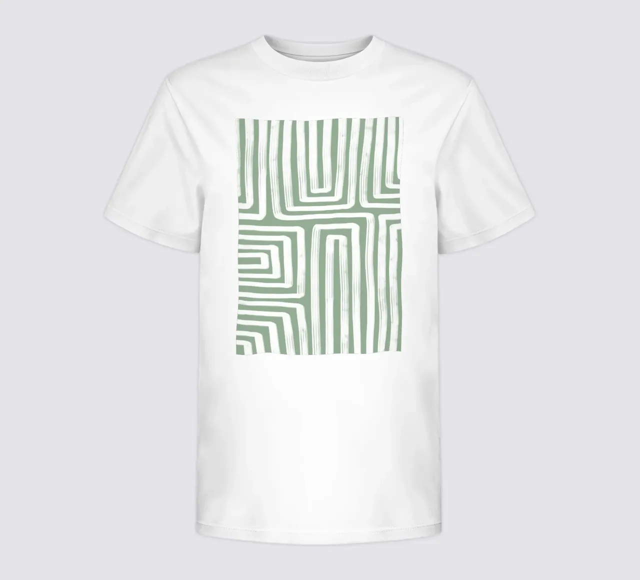 Line study I - green kinder t-shirt van BAINAI