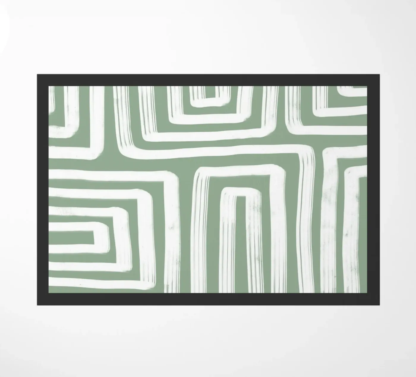 Line study I - green doormat by BAINAI