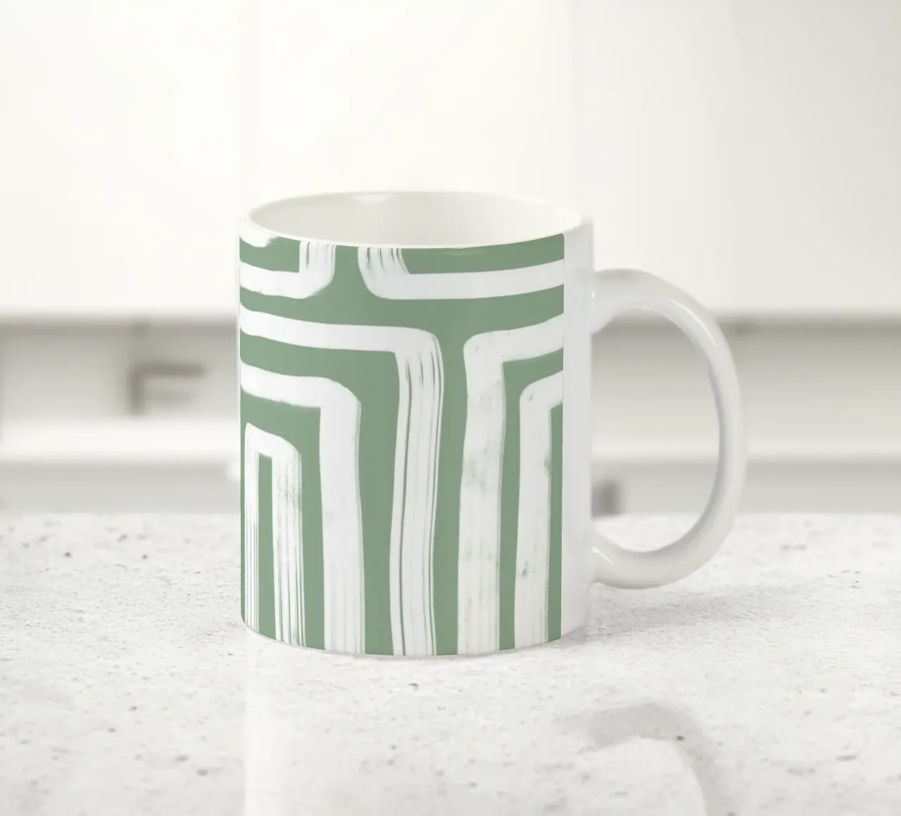 Line study I - green tazza in ceramica da BAINAI