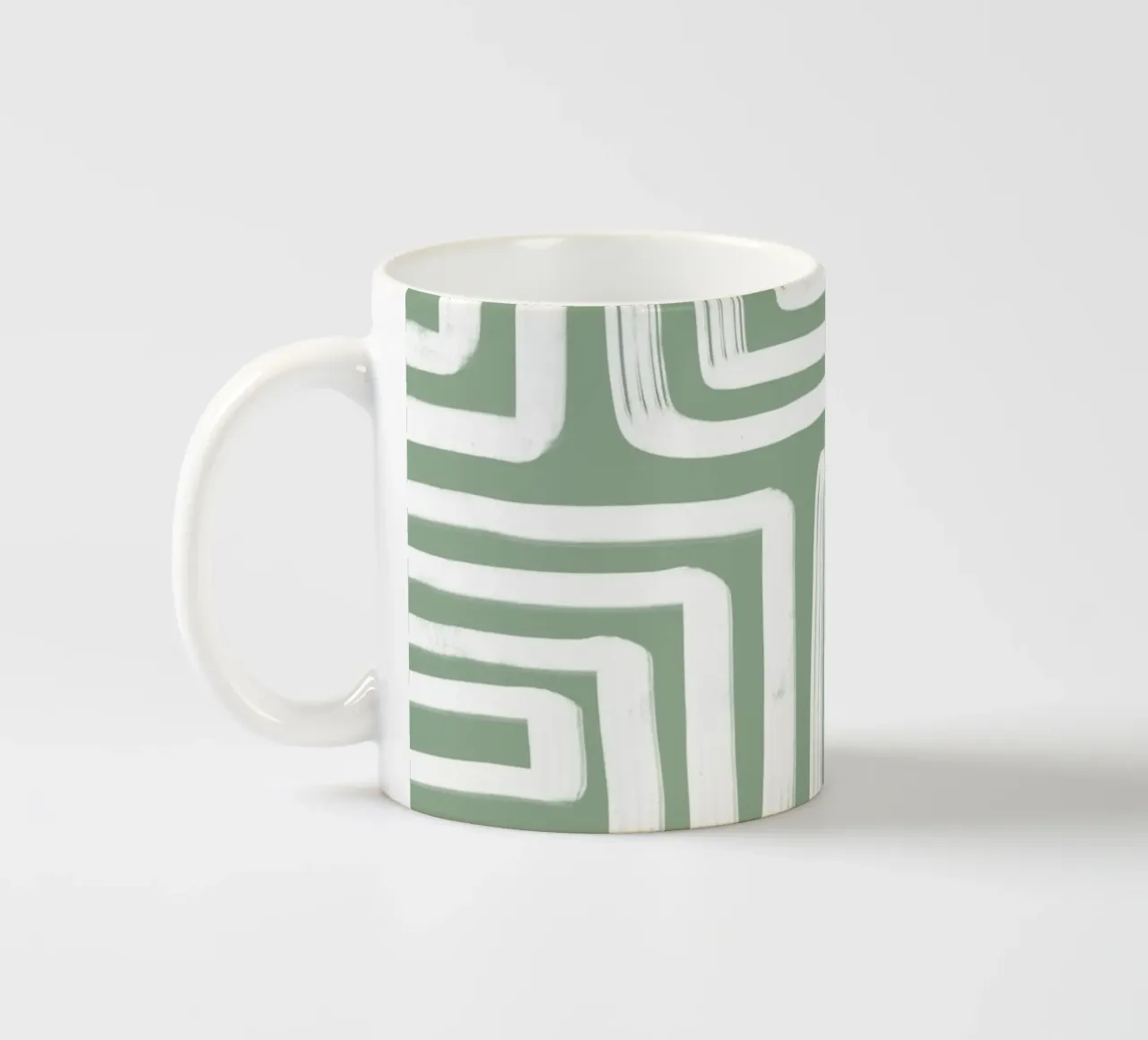Line study I - green tazza in ceramica da BAINAI