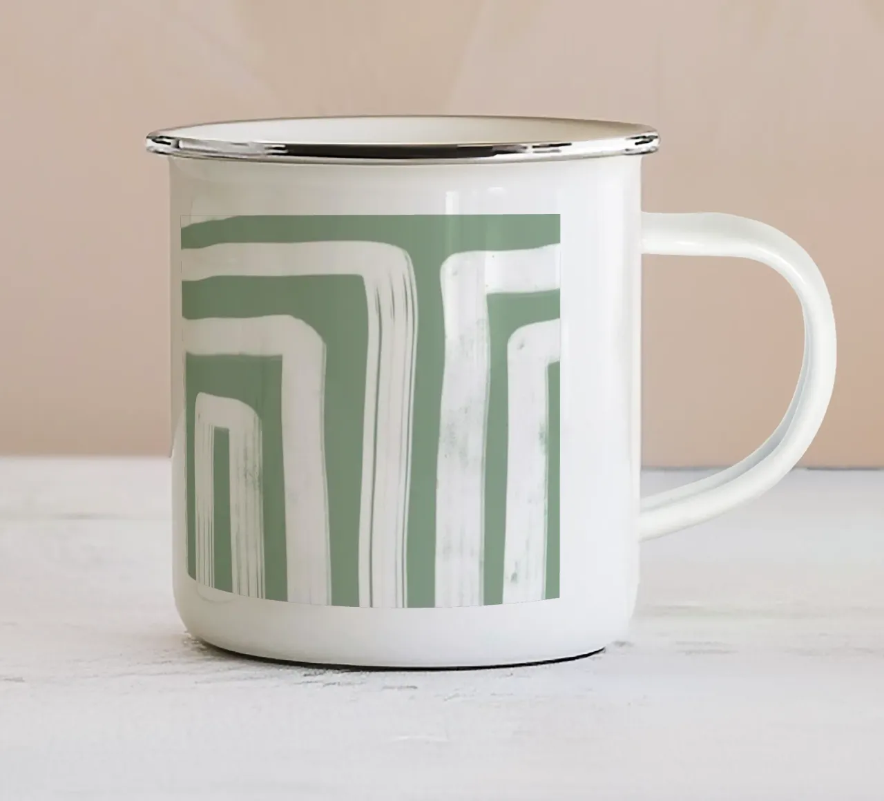 Line study I - green tazza in smalto da BAINAI