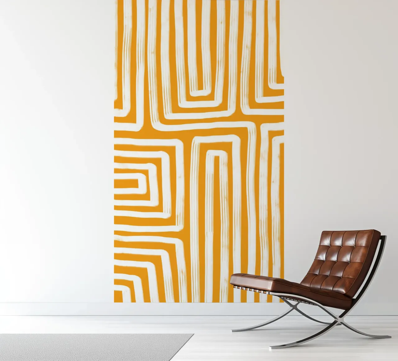 Line study I - yellow photo wallpaper by BAINAI
