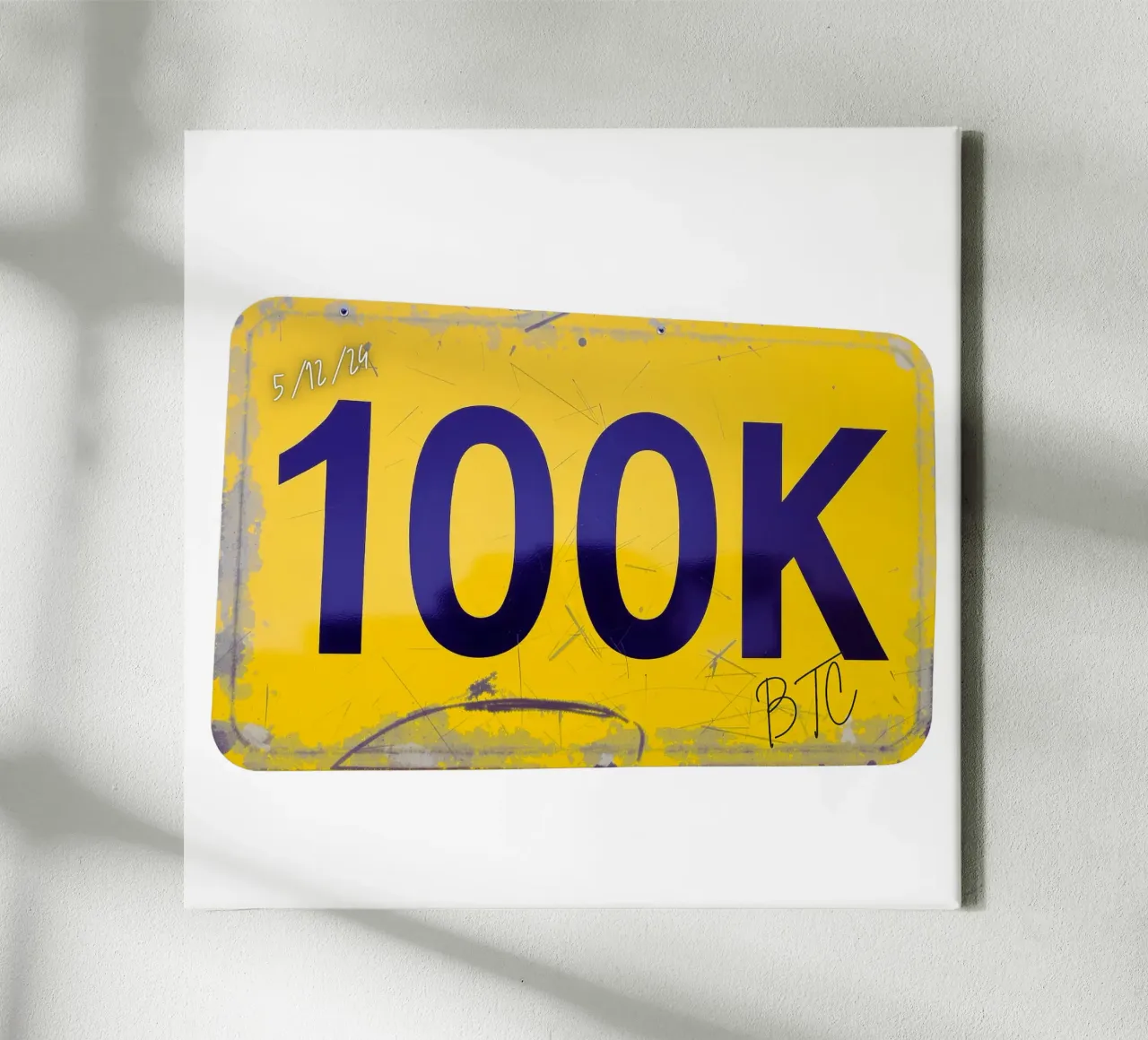 Bitcoin at 100K_BTC tela con Cornice a cassetta da Crypto_Jungle