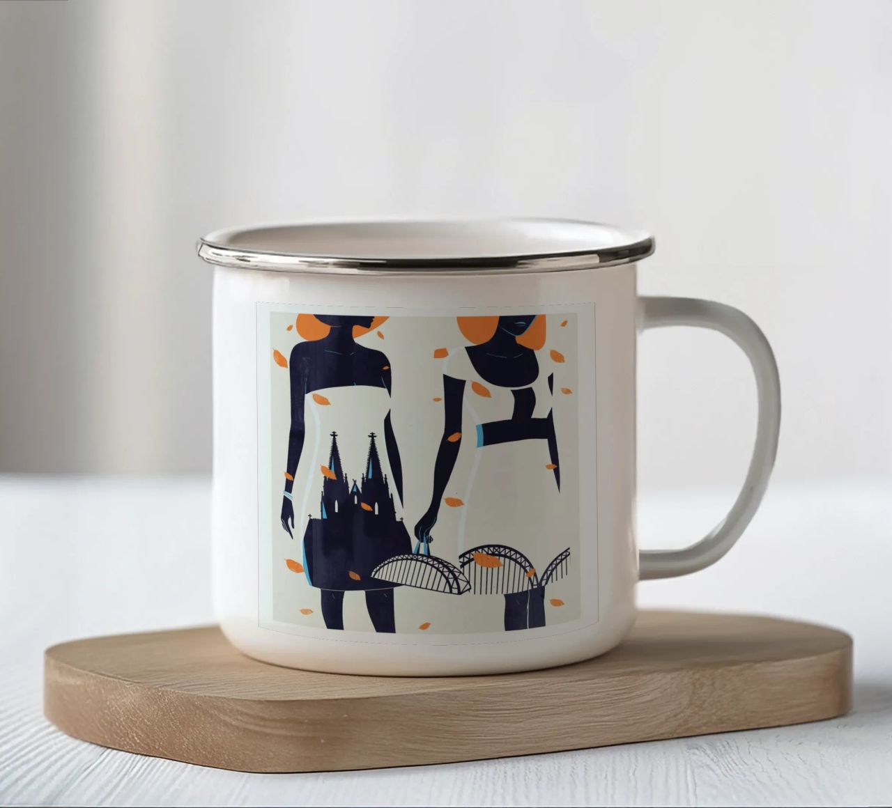 Twins tazza in smalto da Pietari Posti