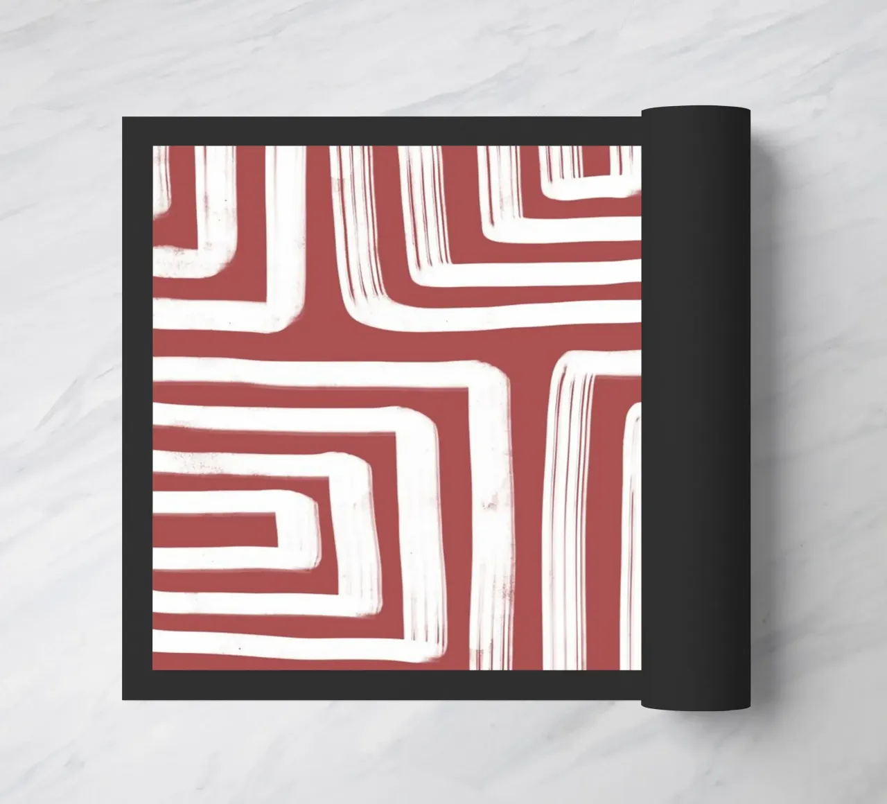 Line study I - red doormat by BAINAI