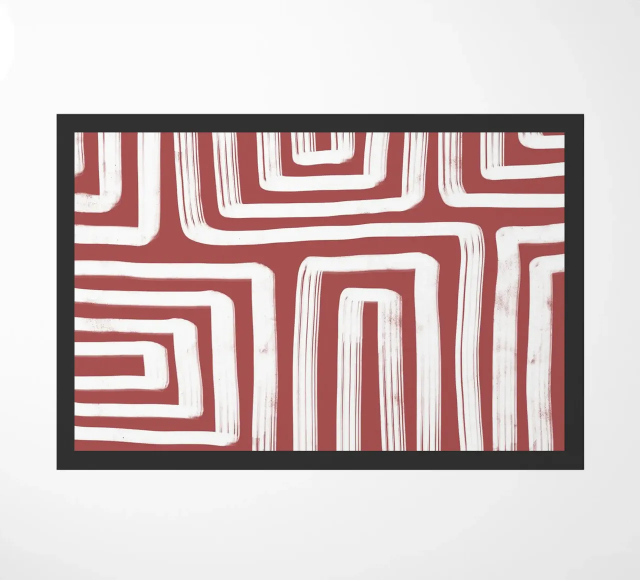 Line study I - red doormat by BAINAI